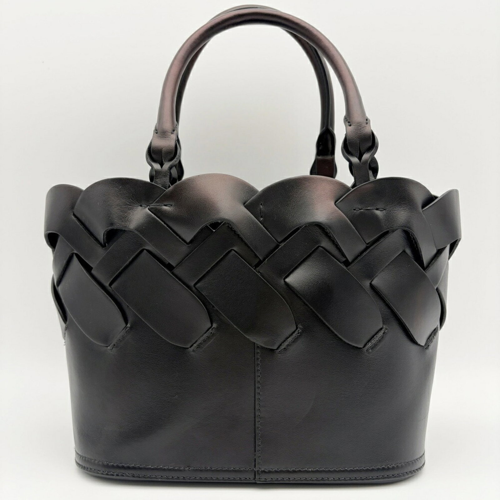 Leather Prada Tote Bag - 3