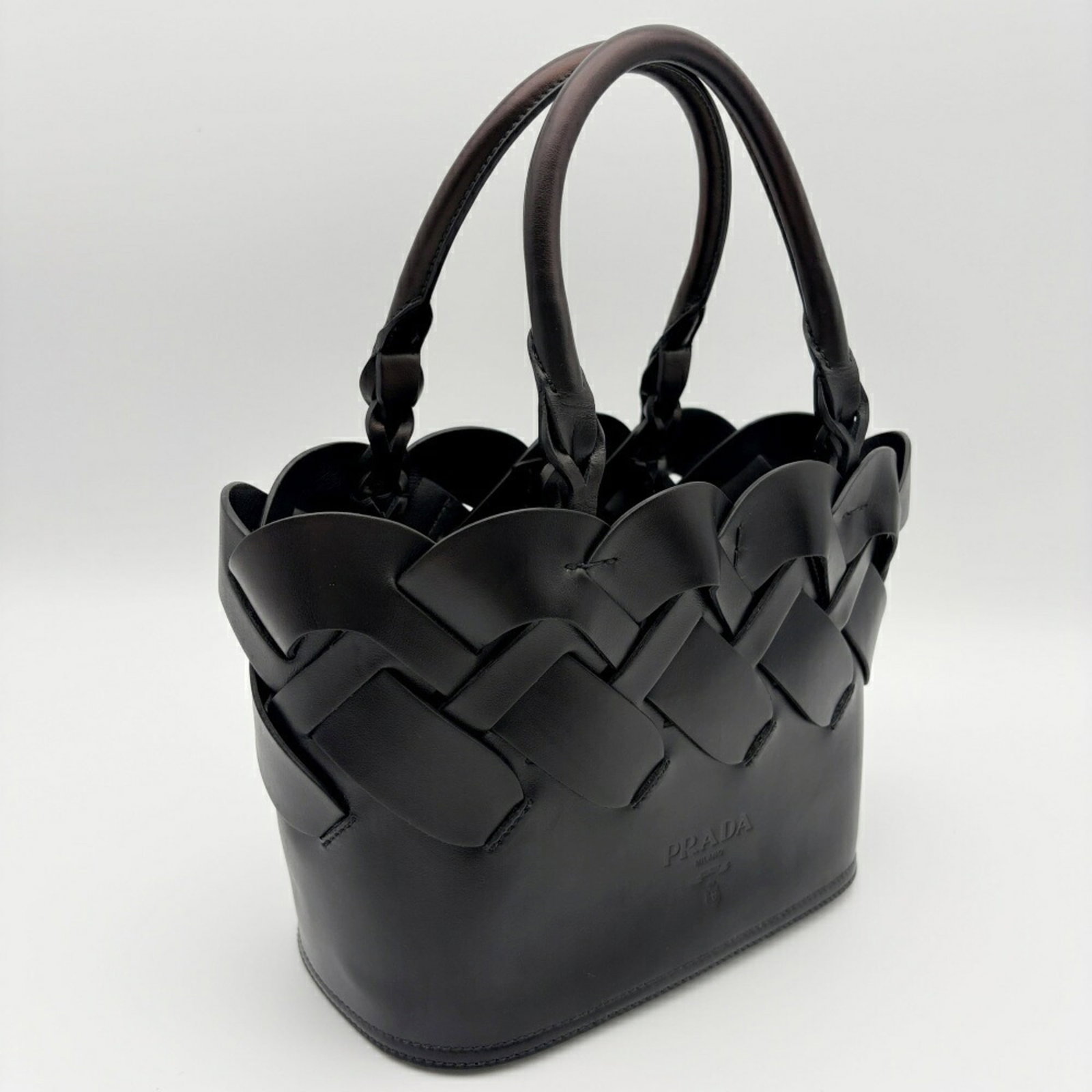 Leather Prada Tote Bag - 4