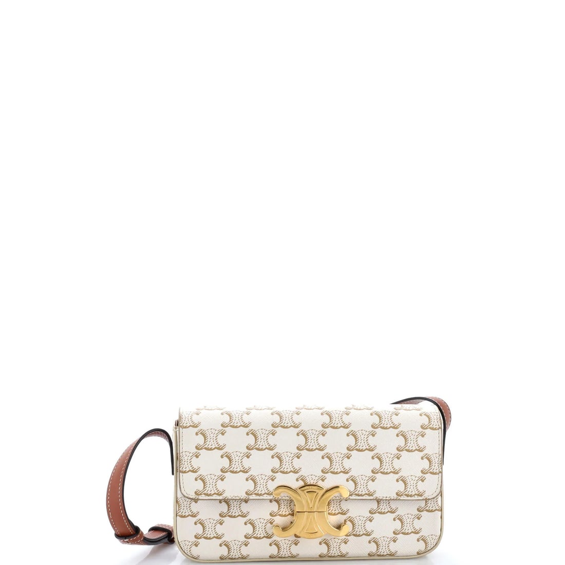 Celine Triomphe East-West Shoulder Bag Triomphe Coated Canvas: Celine Triomphe East-West Shoulder Bag Triomphe Coated Canvas The Celine Triomphe East-West Shoulder Bag Triomphe Coated Canvas is a stylish and elegant accessory, featuring a white canvas exterior