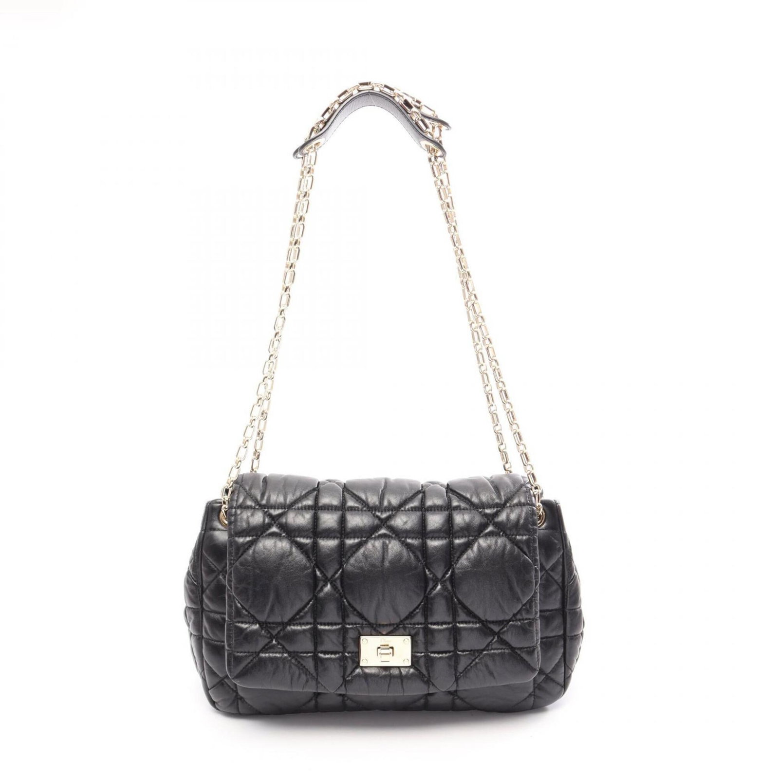 Handbag Christian Dior Leather Shoulder: Handbag Christian Dior Leather Shoulder The Christian Dior Leather Shoulder bag boasts sleek, sophisticated design with a classic black leather finish. Measuring 20cm x 29cm x 9cm, it offers a