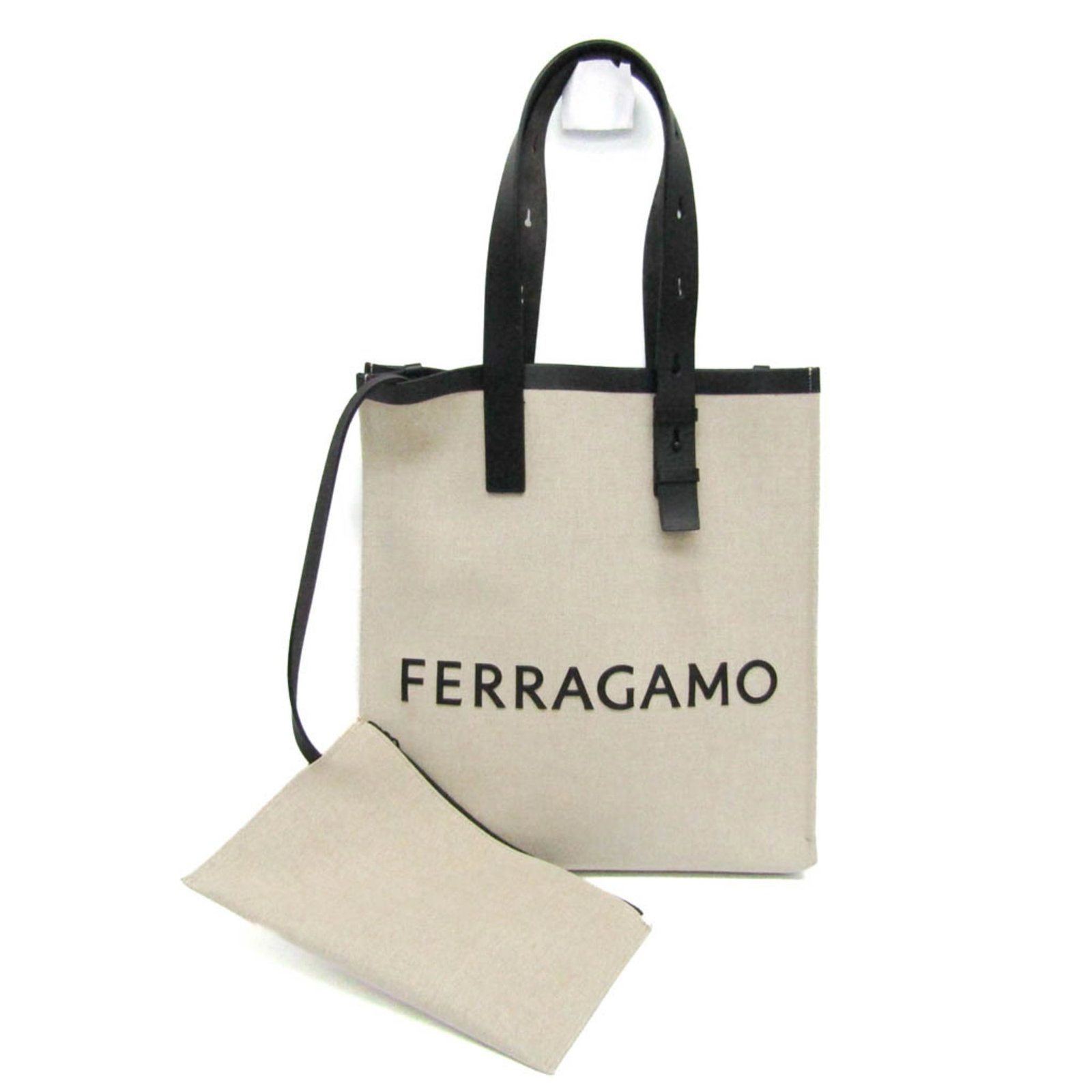 Tote Bag Leather Salvatore Ferragamo Fabric: Tote Bag Leather Salvatore Ferragamo Fabric Tote bag made from Salvatore Ferragamo leather and fabric, featuring a classic logo design. Available in beige and black, this stylish bag measures 39cm x