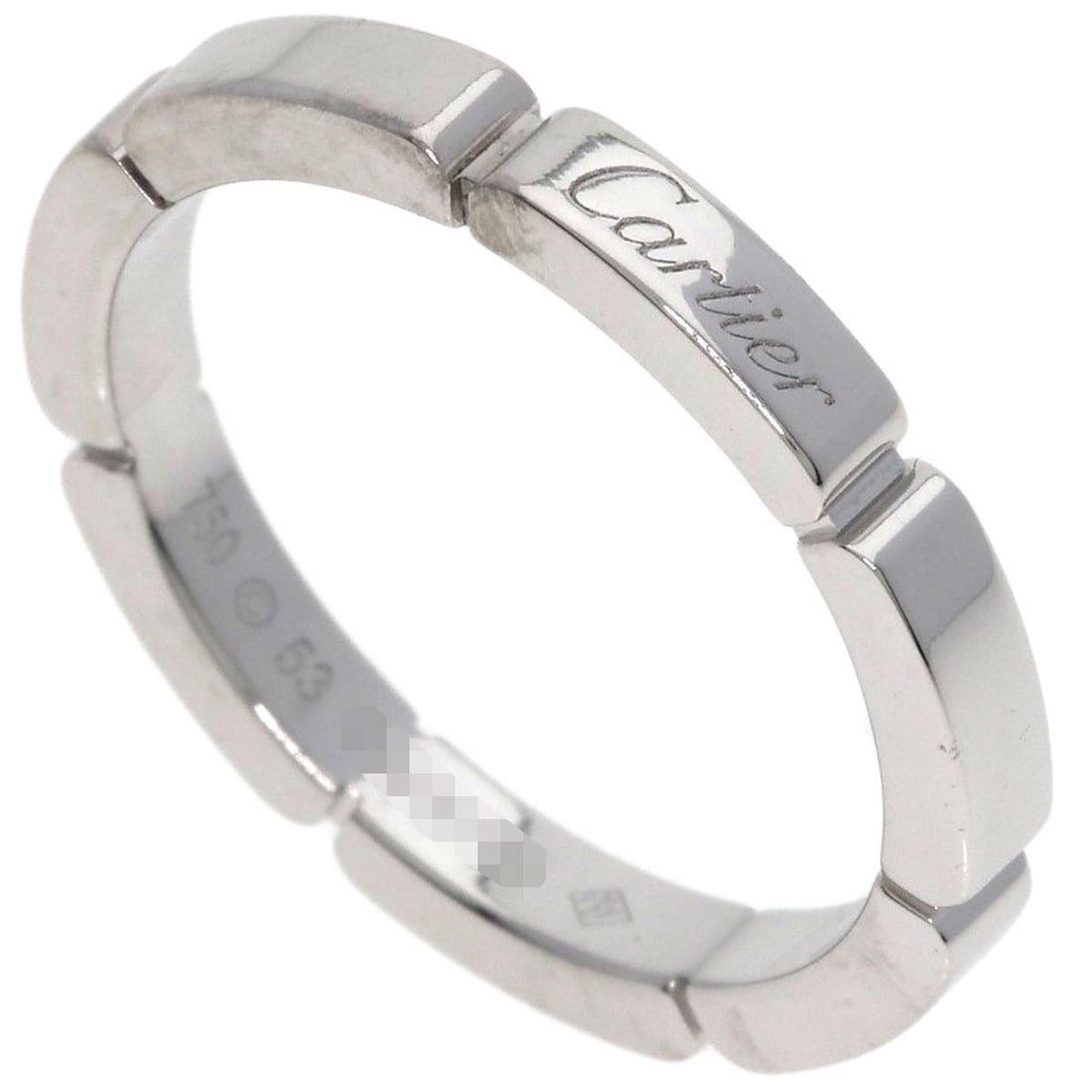 Mayon Panthere Ring #53 White Gold K18 Cartier: Mayon Panthere Ring #53 White Gold K18 Cartier K18 White Gold Cartier Mayan Panther Ring #53 features a striking silver metal design, showcasing the purity of 18k gold. This elegant ring boasts a