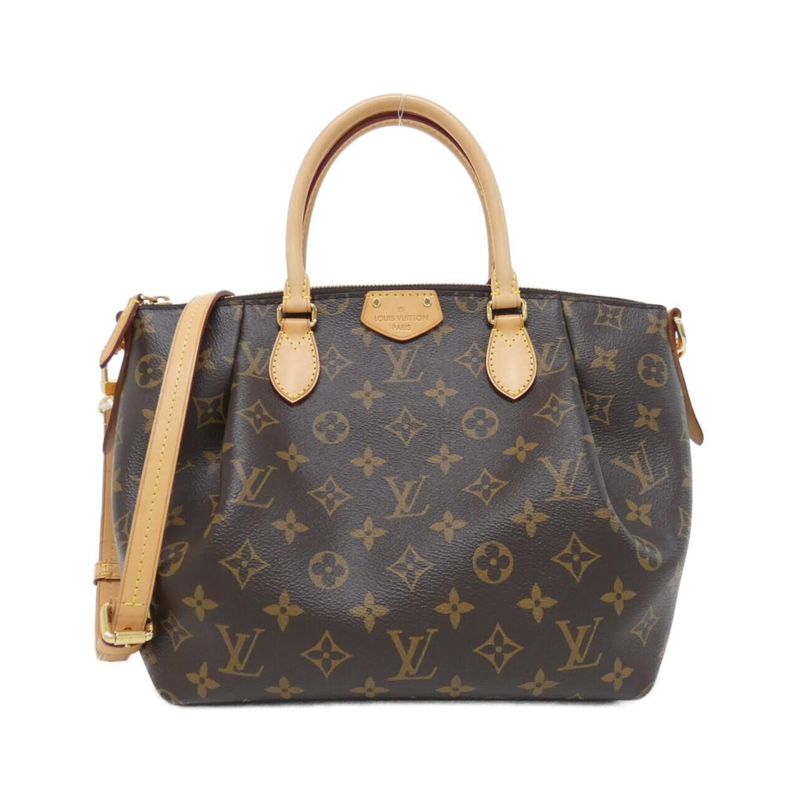 Louis Vuitton Handbag Coated Canvas: Louis Vuitton Handbag Coated Canvas Coated canvas construction provides a durable and stylish finish, while the classic brown color offers a timeless and versatile aesthetic. Measuring 24cm x 24cm x