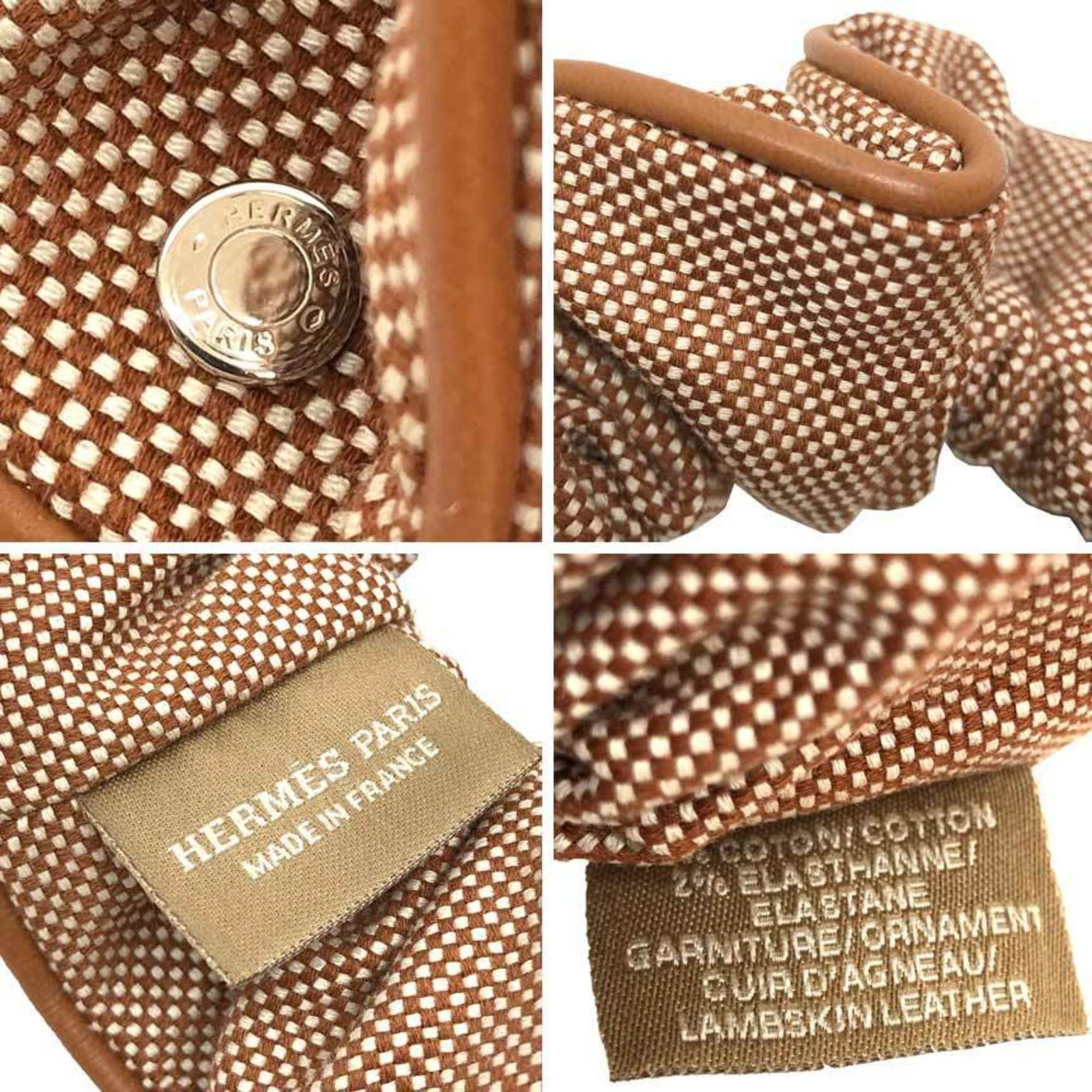 Cotton Leather Scrunchie Hermes - 4