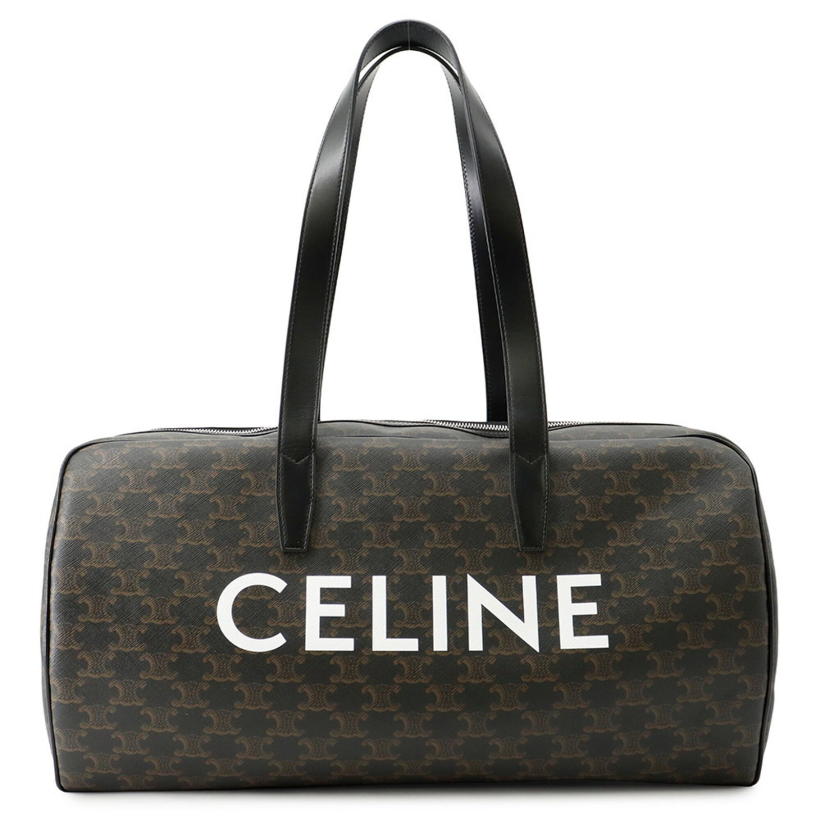 Boston Leather Handbag Celine Pvc: Boston Leather Handbag Celine Pvc Boston Leather Handbag Celine Pvc - A stylish and structured handbag from Celine, crafted from high-quality leather and PVC. Measuring 23cm x 44cm x 22cm, this