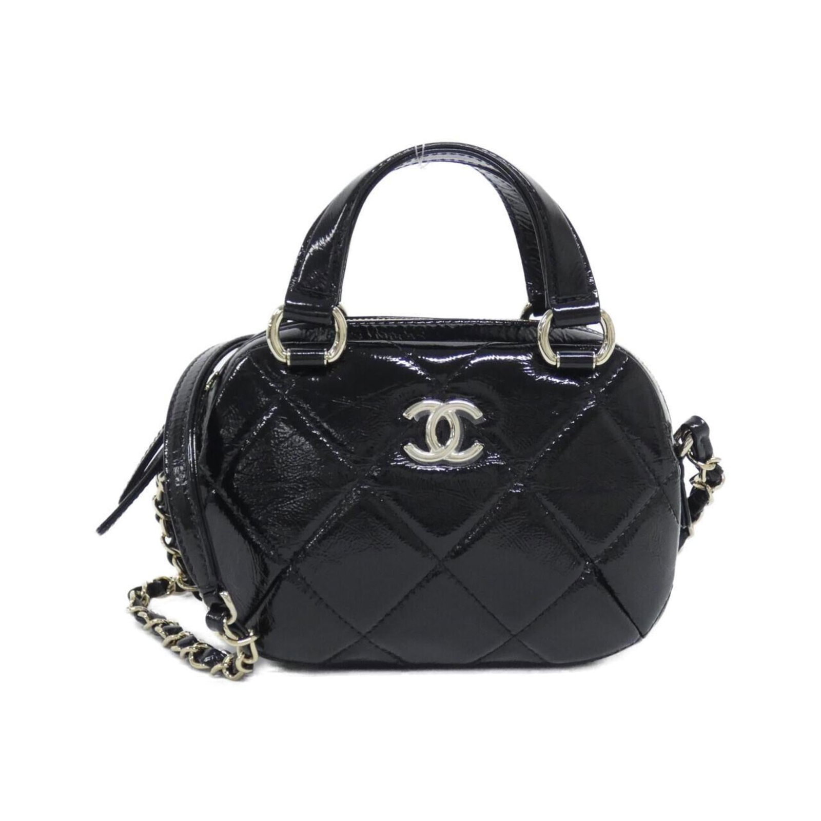 Handbag Leather from Chanel: Handbag Leather from Chanel The Chanel MPN AS5536 Handbag is crafted from high-quality black calfskin leather, showcasing a sleek and sophisticated design. This stylish accessory is presented in its