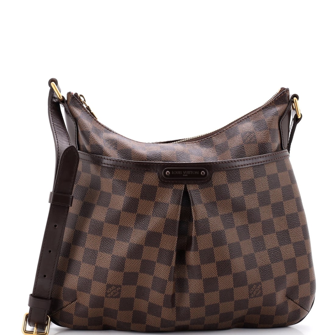 Handbag Damier Bloomsbury Louis Vuitton: Handbag Damier Bloomsbury Louis Vuitton Brown canvas coated Louis Vuitton Damier Bloomsbury cross body bag with scuffs, edge wear, and minor creases on exterior. The bag features a sturdy gold and