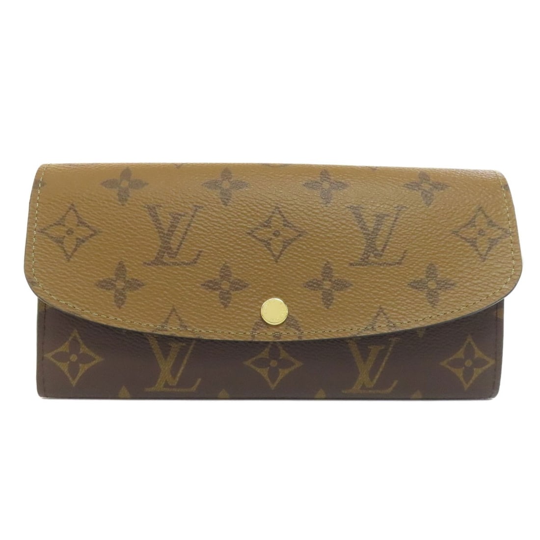 M82157 Wallet Portefeiulle Emily Long With Louis Vuitton: M82157 Wallet Portefeiulle Emily Long With Louis Vuitton This Louis Vuitton Long Wallet features a classic design with a brown monogram reverse and a coin pocket for added convenience. The brown