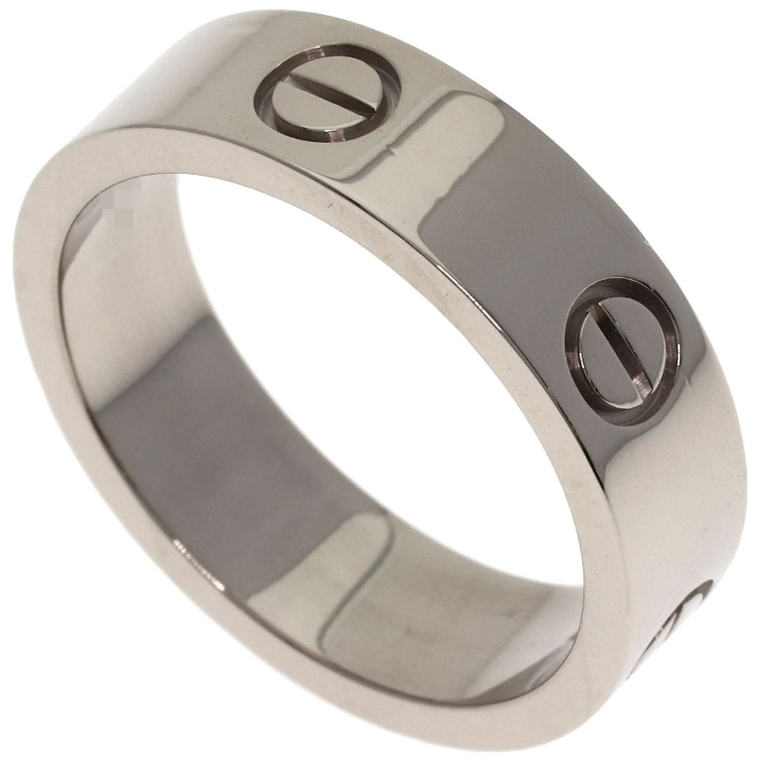 Love Cartier Ring K18 Gold White #60: Love Cartier Ring K18 Gold White #60 K18 gold white gold ring from Cartier, featuring a silver metal exterior with a ring size of 9.25. This ring does not include a main stone and has an open