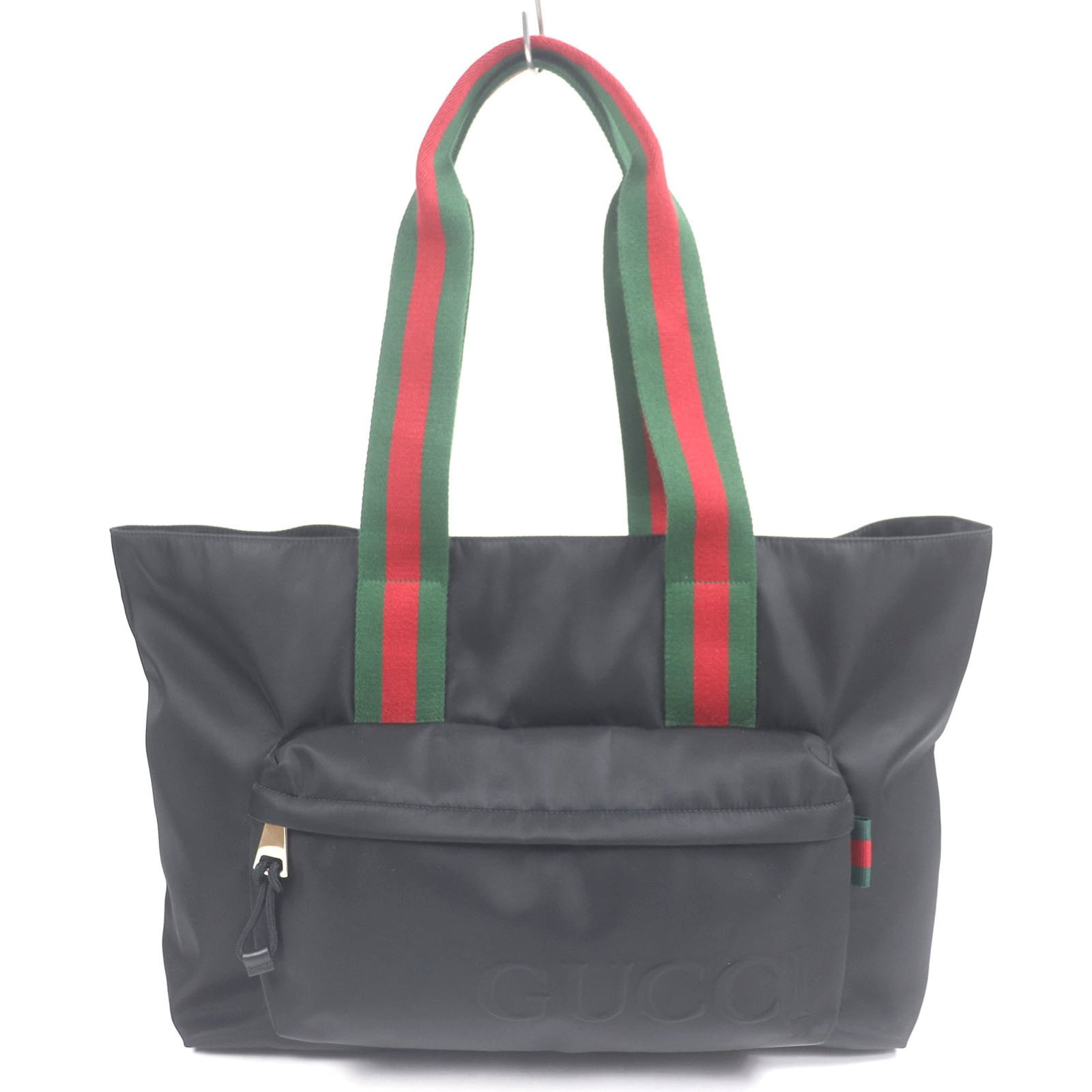 Tote Bag Nylon Gucci: Tote Bag Nylon Gucci The Gucci Sherry Line Tote Bag is a sleek and stylish nylon tote, crafted in Italy. Measuring 37cm x 55cm x 12cm, it boasts a classic black color and durable nylon material. With