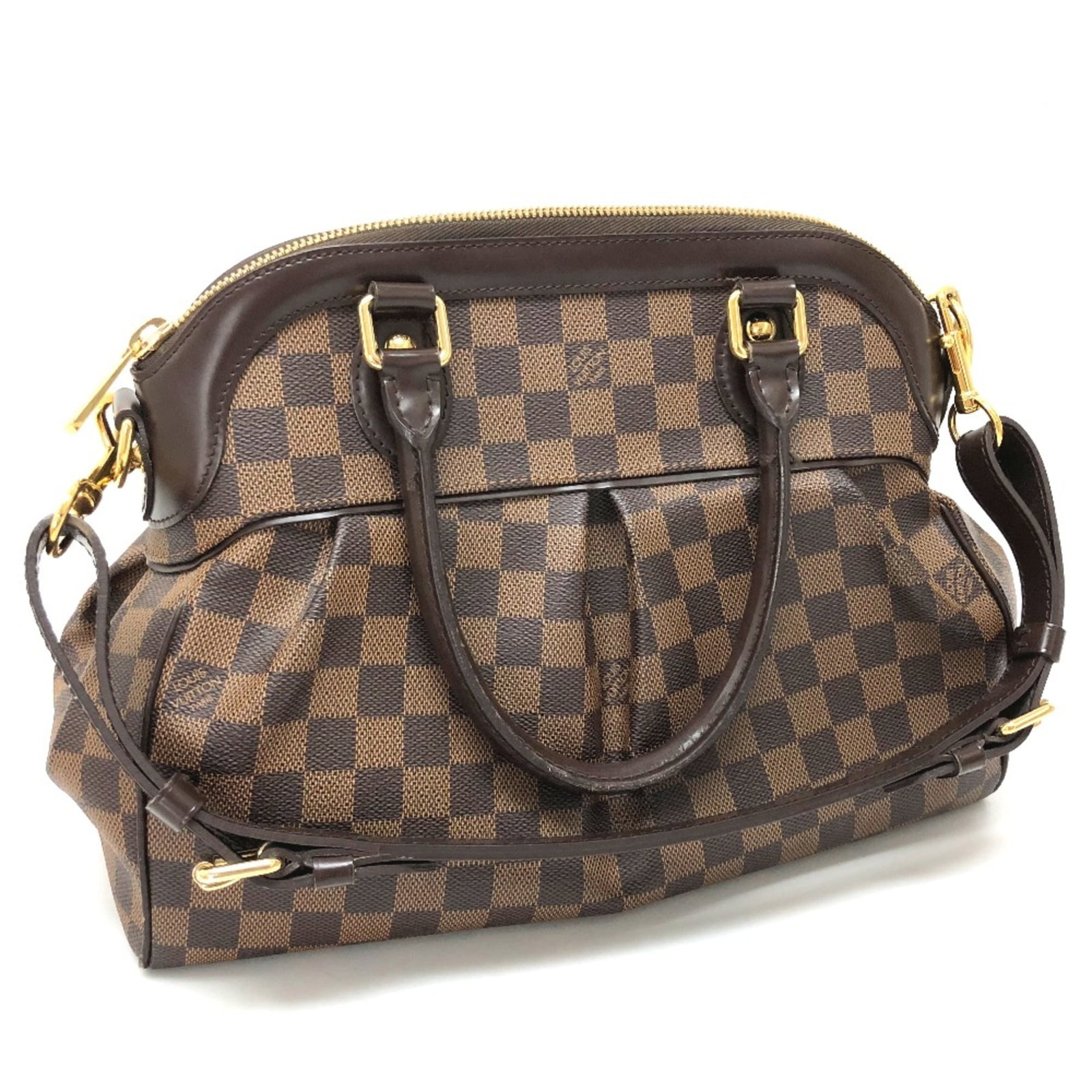 Louis Vuitton Handbag: Louis Vuitton Handbag Brown Louis Vuitton N51997 Handbag. This 25cm x 33cm x 14.5cm handbag features a removable and adjustable shoulder strap, with a signature on the bottom. The serial number TH4078