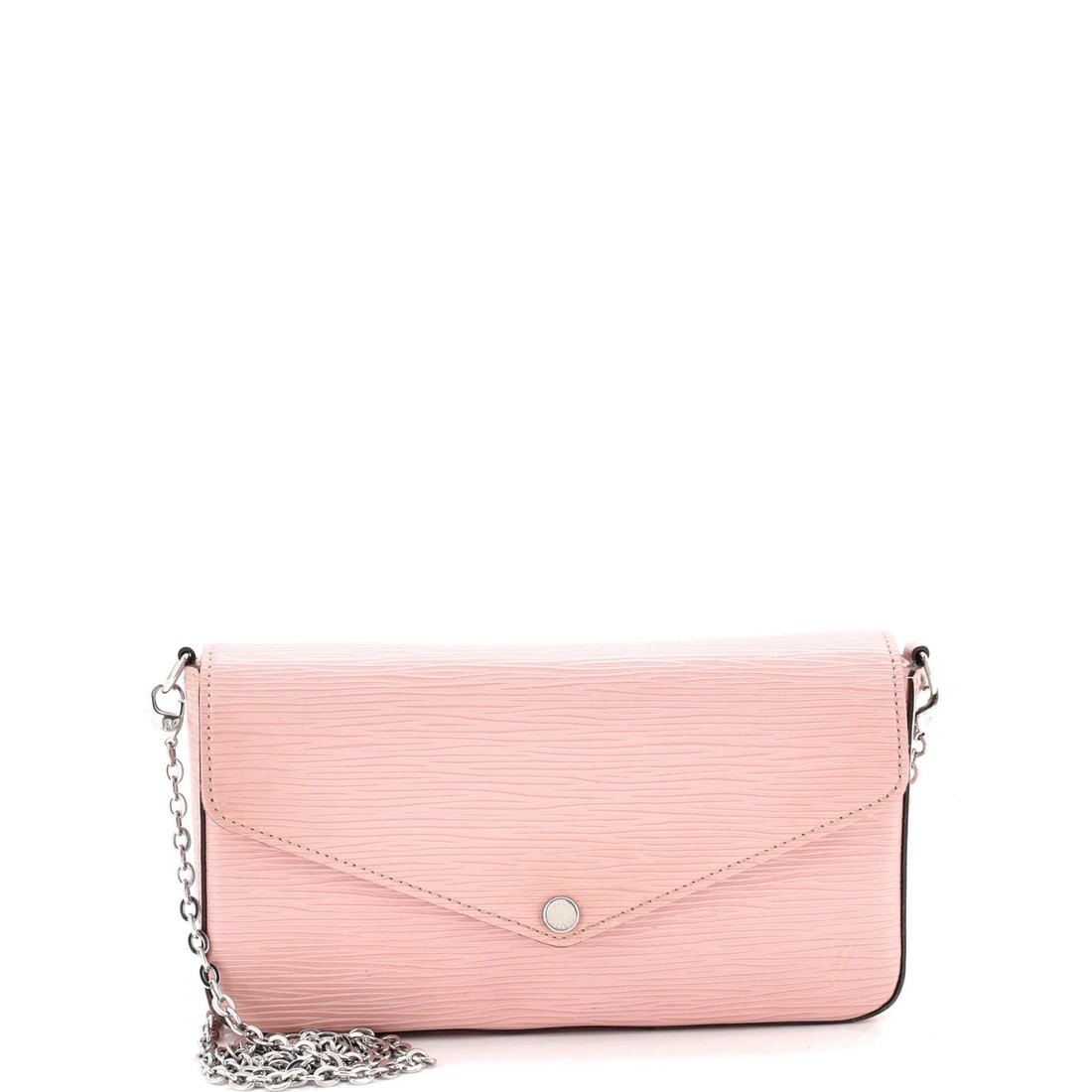 Felicie Pochette Epi Leather Louis Vuitton: Felicie Pochette Epi Leather Louis Vuitton Pink Felicie Pochette Epi Leather Louis Vuitton Cross Body Bag with Silver Hardware. This cross body bag features a unique pink exterior made from