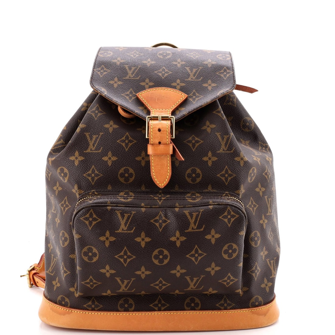 Montsouris Vuitton Louis Vintage Backpack Canvas Monogram GM: Montsouris Vuitton Louis Vintage Backpack Canvas Monogram GM Brown canvas backpack with a classic Montsouris design, featuring a distinctive GM monogram pattern. The item boasts a timeless, vintage