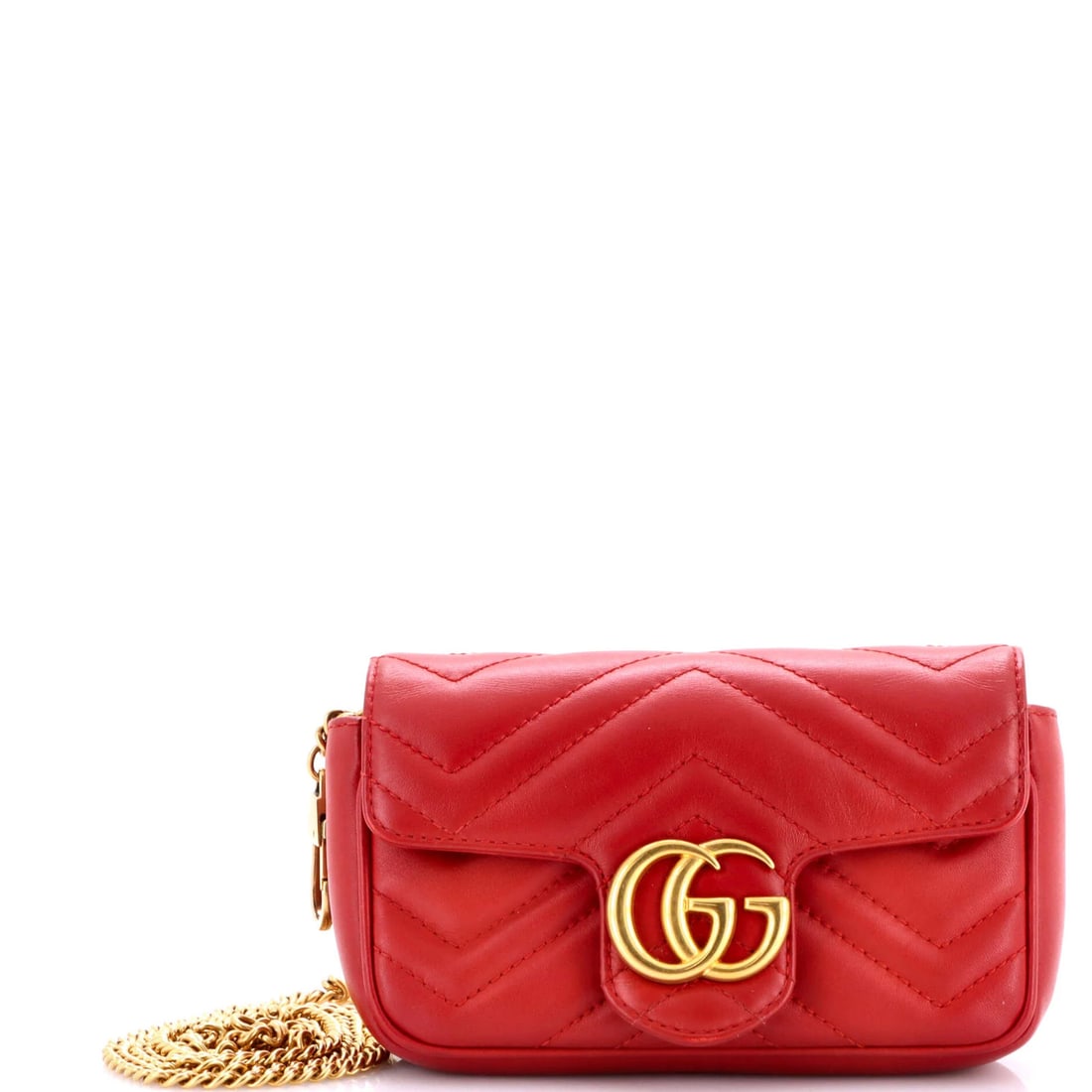 Gucci GG Marmont Matelasse Leather Mini Super Flap Bag: Gucci GG Marmont Matelasse Leather Mini Super Flap Bag Gucci GG Marmont Matelasse Leather Mini Super Flap Bag is a vibrant red cross body bag with a super mini size, perfect for adding a pop of color 