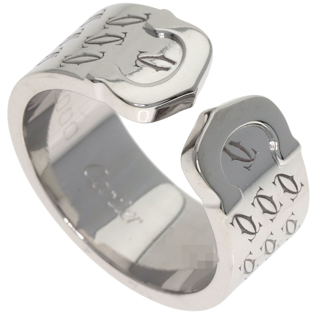 Cartier 2C 2000 Christmas Limited #51 Ring K18 White Gold: Cartier 2C 2000 Christmas Limited #51 Ring K18 White Gold Cartier's 2C 2000 Christmas Limited edition ring boasts a striking design, featuring K18 white gold and a silver metal exterior. This limited 