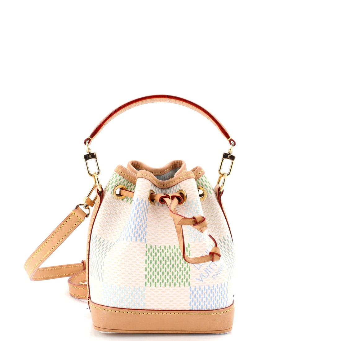 Damierlicious Giant Nano Limited Edition Handbag NM Vuitton Louis: Damierlicious Giant Nano Limited Edition Handbag NM Vuitton Louis Canvas Coated Damierlicious Giant Nano Limited Edition Handbag from Louis Vuitton, featuring a unique multicolor exterior and blue int