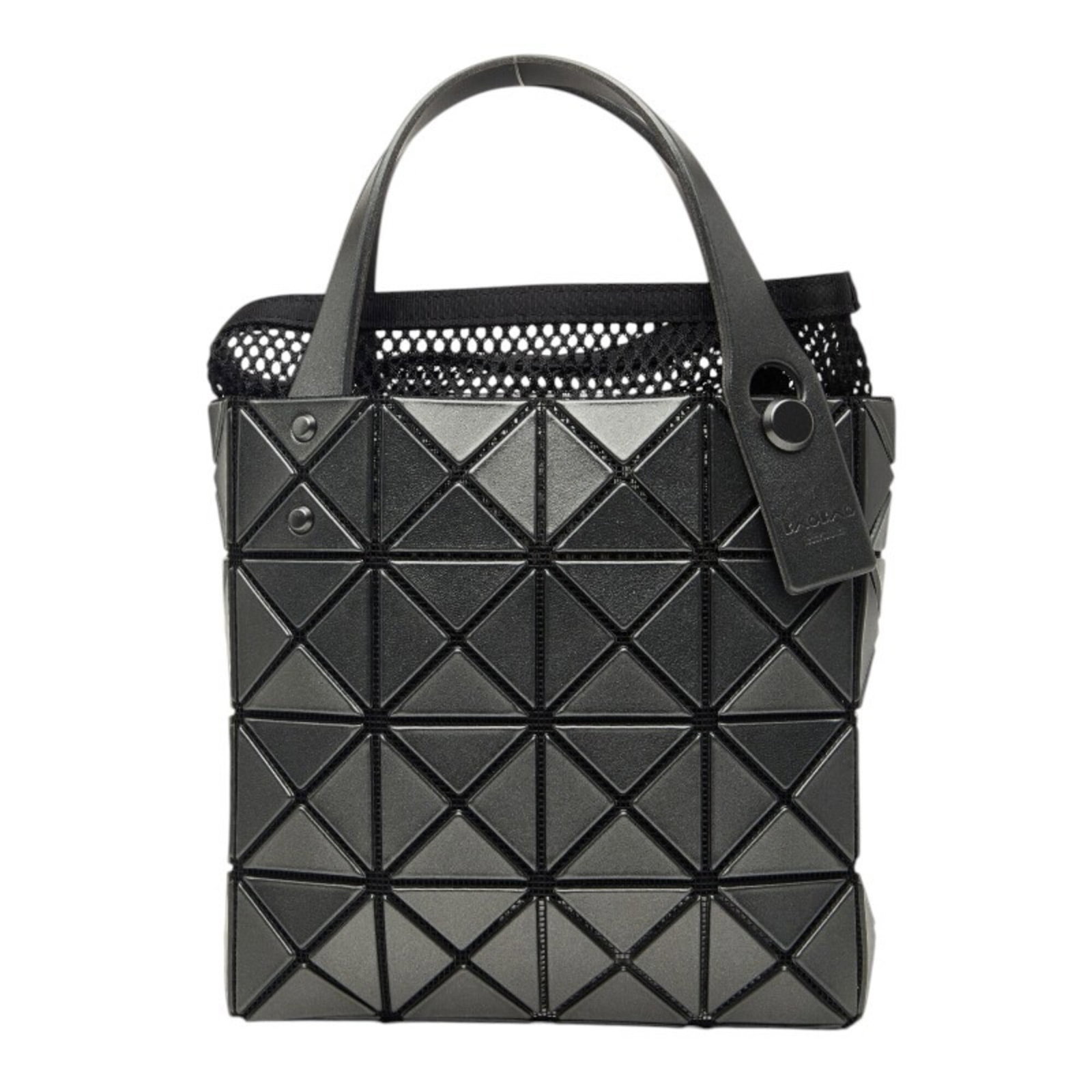 Handbag Pvc Issey Miyake: Handbag Pvc Issey Miyake This Issey Miyake handbag is crafted from PVC, featuring a sleek black and gray color scheme. Measuring 18cm x 16cm x 3.5cm, it boasts a compact design with a subtle