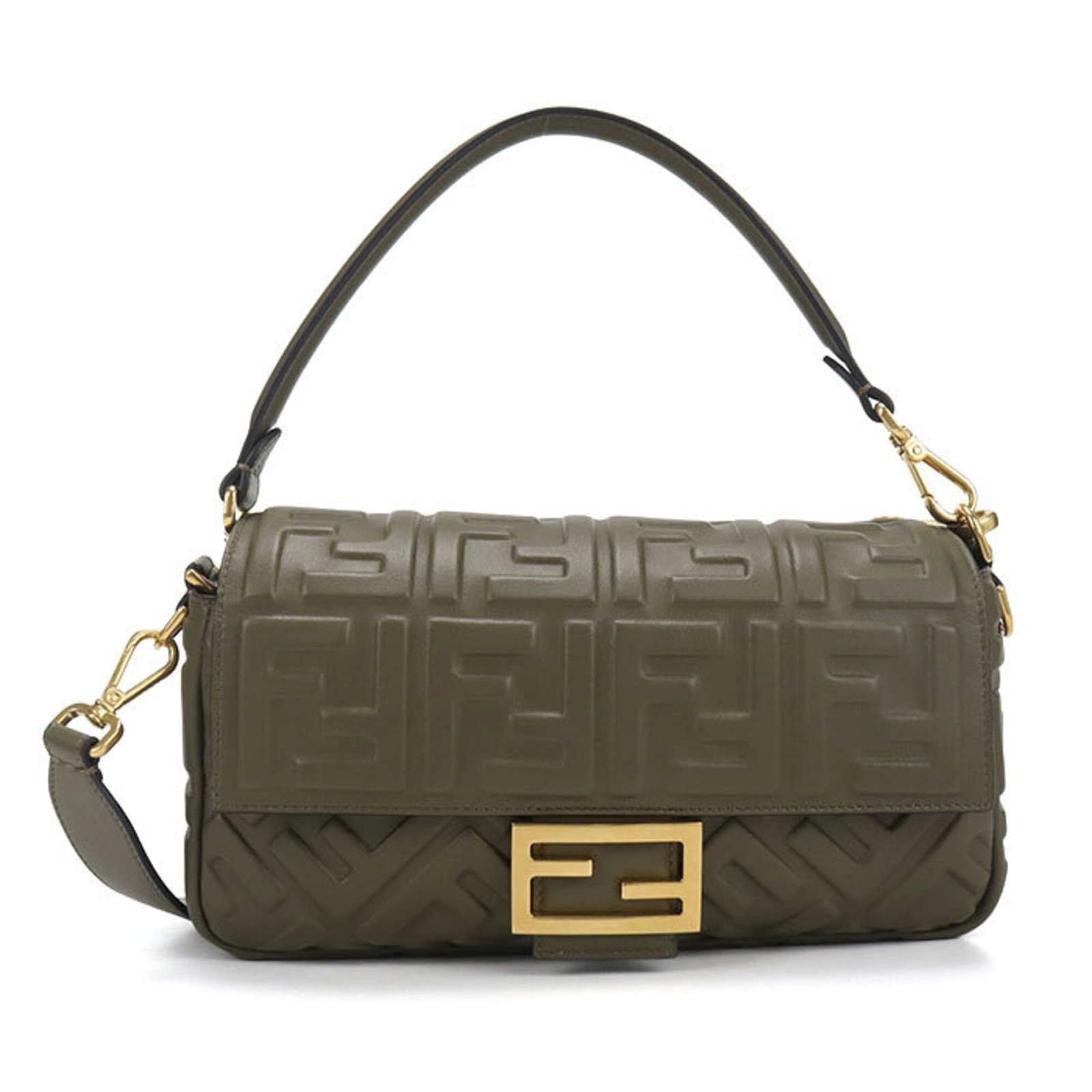 Handbag Leather Fendi: Handbag Leather Fendi The Fendi Country handbag boasts a timeless design with a khaki leather exterior, complemented by gold hardware. Crafted from high-quality calfskin, this stylish accessory