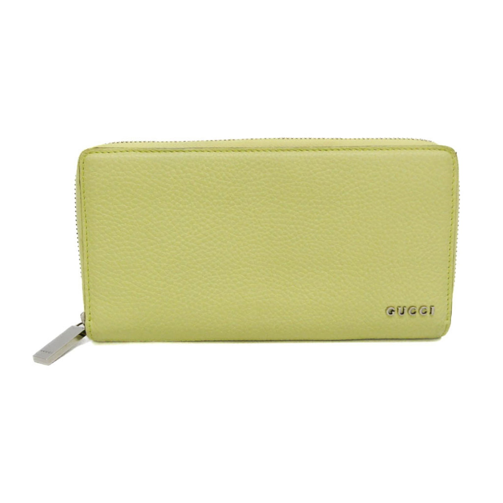 Gucci Long Wallet (Bi-Fold) Leather: Gucci Long Wallet (Bi-Fold) Leather The Gucci Long Wallet (Bi-Fold) Leather is a Japan Limited Edition model featuring a lime green color and a sleek design. With a zipper closure and multiple inner p