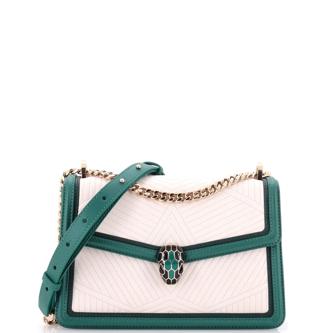 Serpenti Forever Small Quilted Leather Bag Bvlgari Shoulder: Serpenti Forever Small Quilted Leather Bag Bvlgari Shoulder Small Quilted Leather Bvlgari Serpenti Forever Shoulder Bag with Gold Tone Hardware. This neutral-colored, quilted leather cross body bag