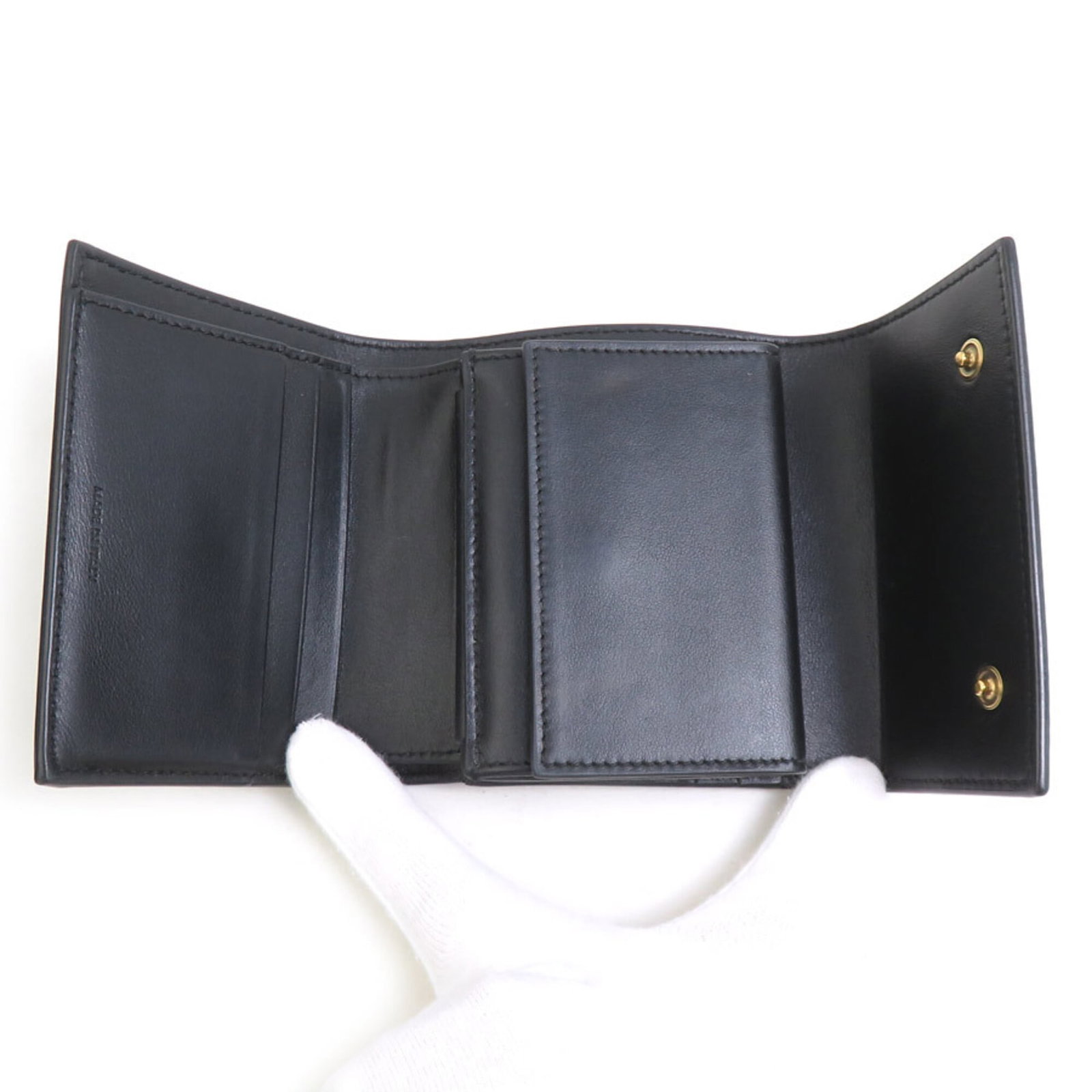 Celine Leather Wallet Fold - 3