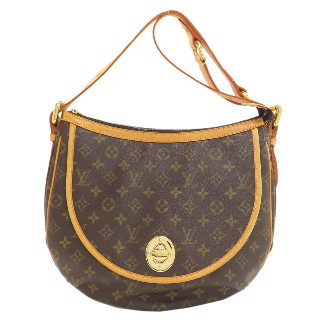 Canvas Monogram Bag M40075 Tolum Vuitton Shoulder Louis: Canvas Monogram Bag M40075 Tolum Vuitton Shoulder Louis Brown Monogram Canvas Shoulder Bag with 11.4 inch Height and 13.0 inch Width. This LOUIS VUITTON Style Shoulder Bag features a classic design