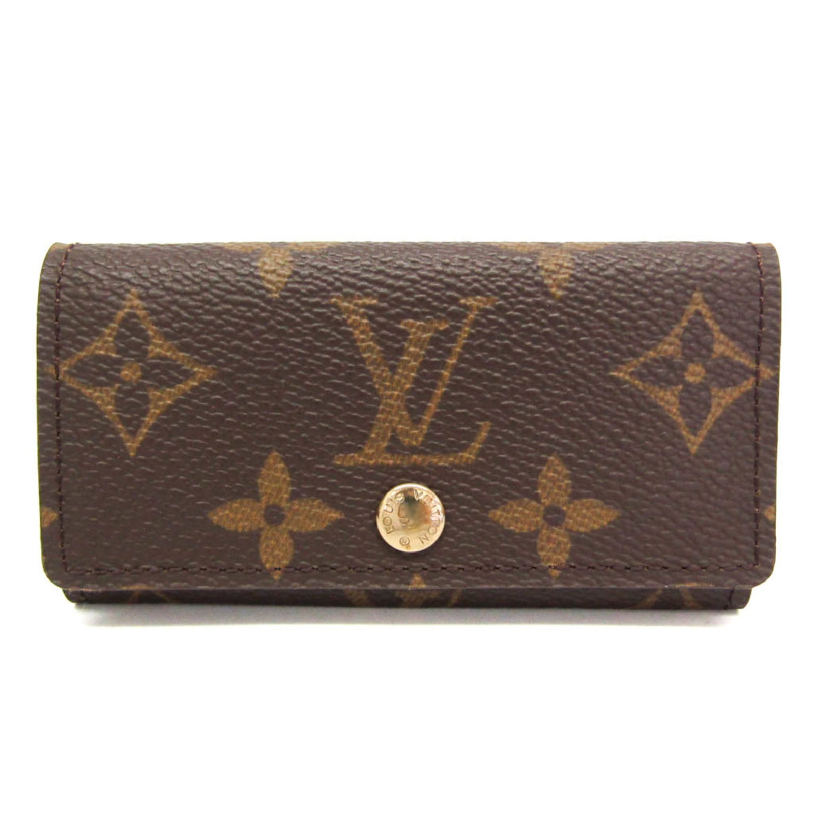 Keycase Monogram Louis Vuitton: Keycase Monogram Louis Vuitton The Louis Vuitton Monogram 4 Key Holder is a stylish and functional accessory, featuring the iconic Monogram pattern and a snap closure for easy use. Made from high-qual