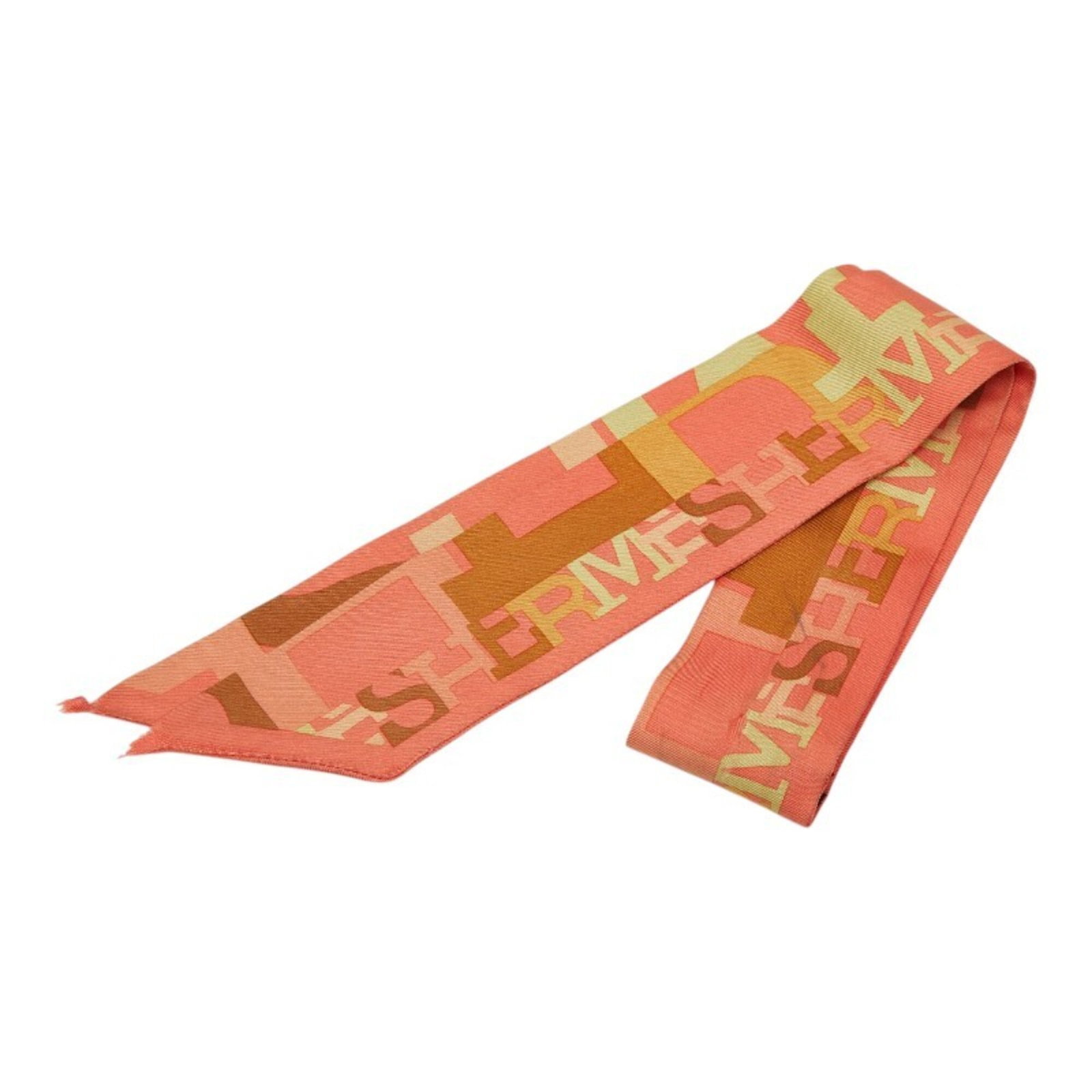 Silk Hermes Scarf: Silk Hermes Scarf Silk from the iconic Herm?s Line, this Twilly scarf boasts a vibrant multi-color design and a striking pink hue. Measuring 5cm x 86cm, its elegant 86cm width makes a statement. Craft