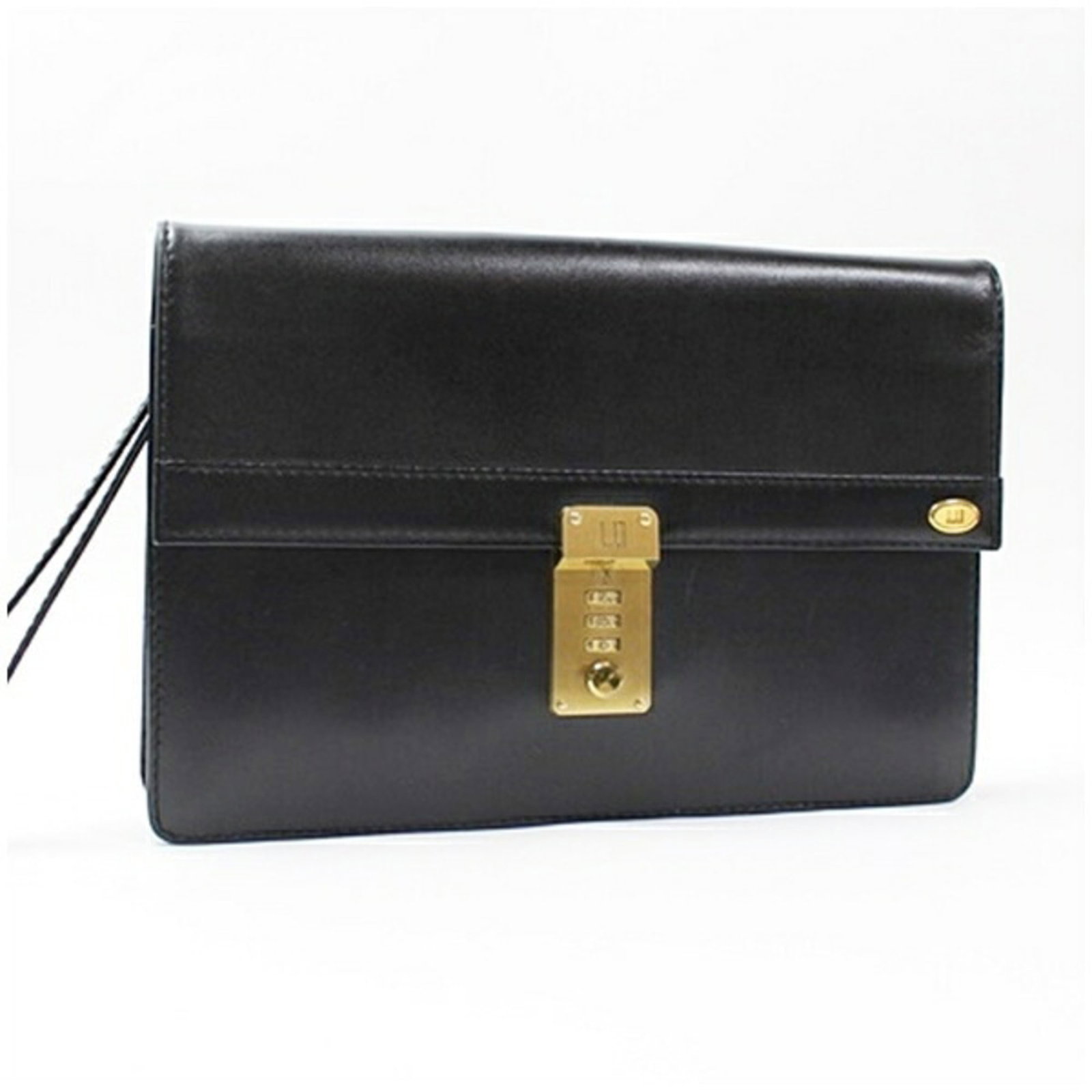 Clutch Bag Leather Dunhill: Clutch Bag Leather Dunhill The Clutch Bag Leather Dunhill is a stylish and compact accessory made from high-quality leather, available in two neutral colors: beige and black. Measuring 18.5cm x 27cm