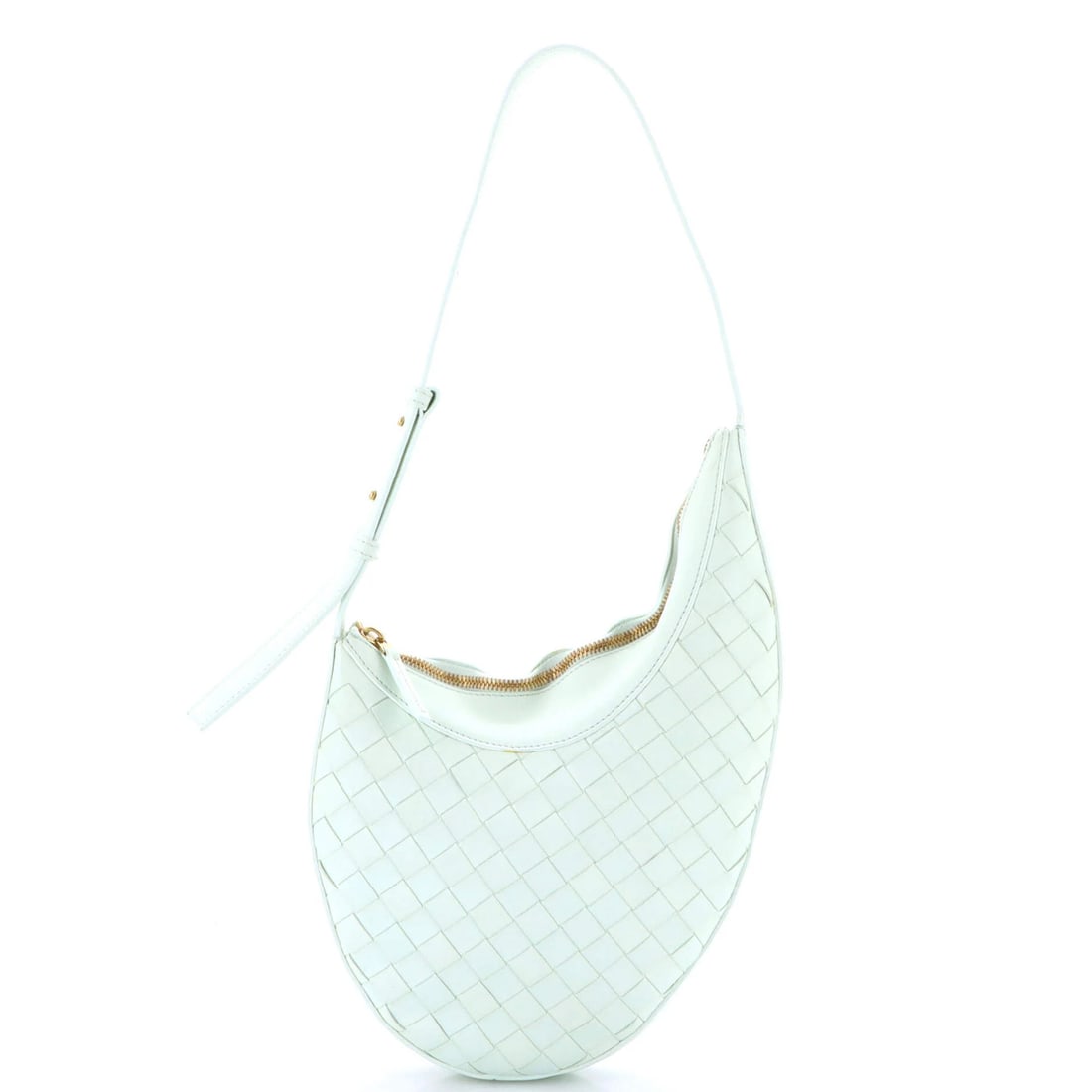 Intrecciato Nappa Small Drop Shoulder Bag Bottega Veneta: Intrecciato Nappa Small Drop Shoulder Bag Bottega Veneta Small but stylish, this Intrecciato Nappa Drop Shoulder Bag from Bottega Veneta boasts a rich green exterior, complemented by a luxurious