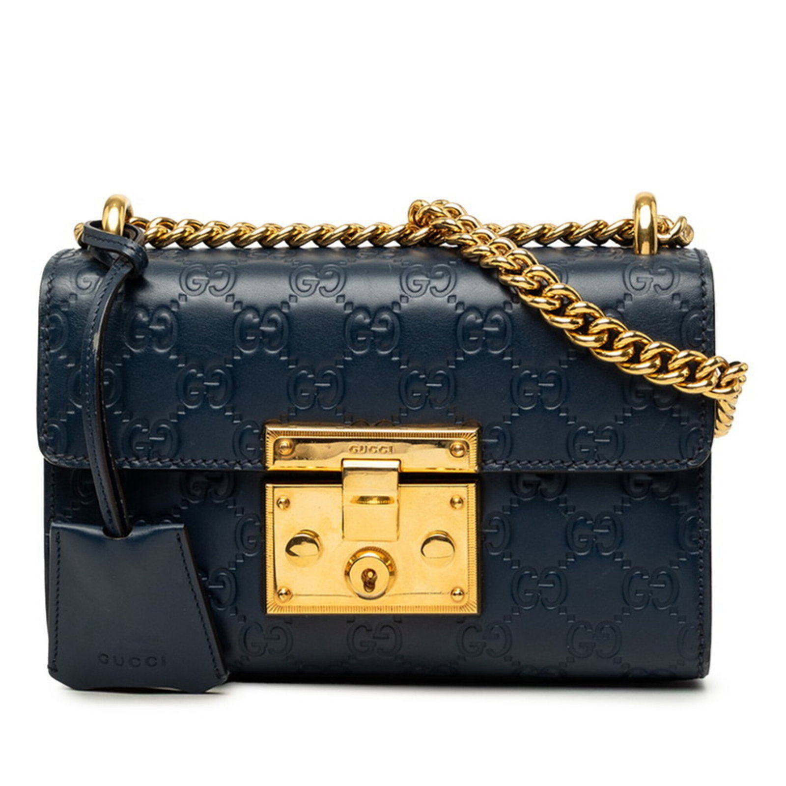 Shoulder Bag Leather: Shoulder Bag Leather Navy Gucci Line Guccissima Shoulder Bag features a classic design with a 13cm x 20cm x 7cm leather construction, 27cm handle drop, and 50cm strap drop, making it a stylish and