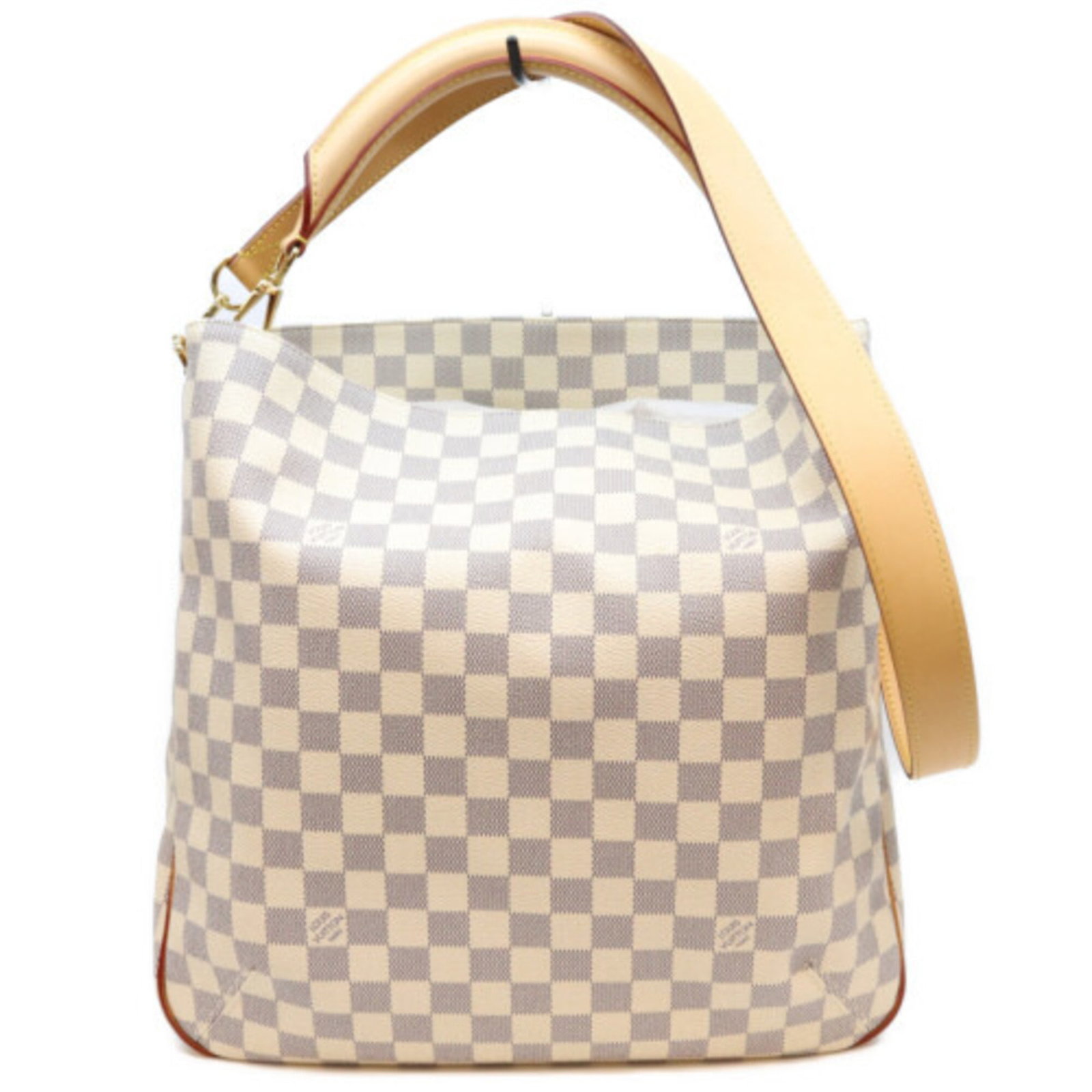 Damier Azur Shoulder Bag Louis Vuitton: Damier Azur Shoulder Bag Louis Vuitton Damier Azur is a timeless and iconic pattern, and this Louis Vuitton shoulder bag showcases it perfectly. Made from high-quality materials, the beige Damier