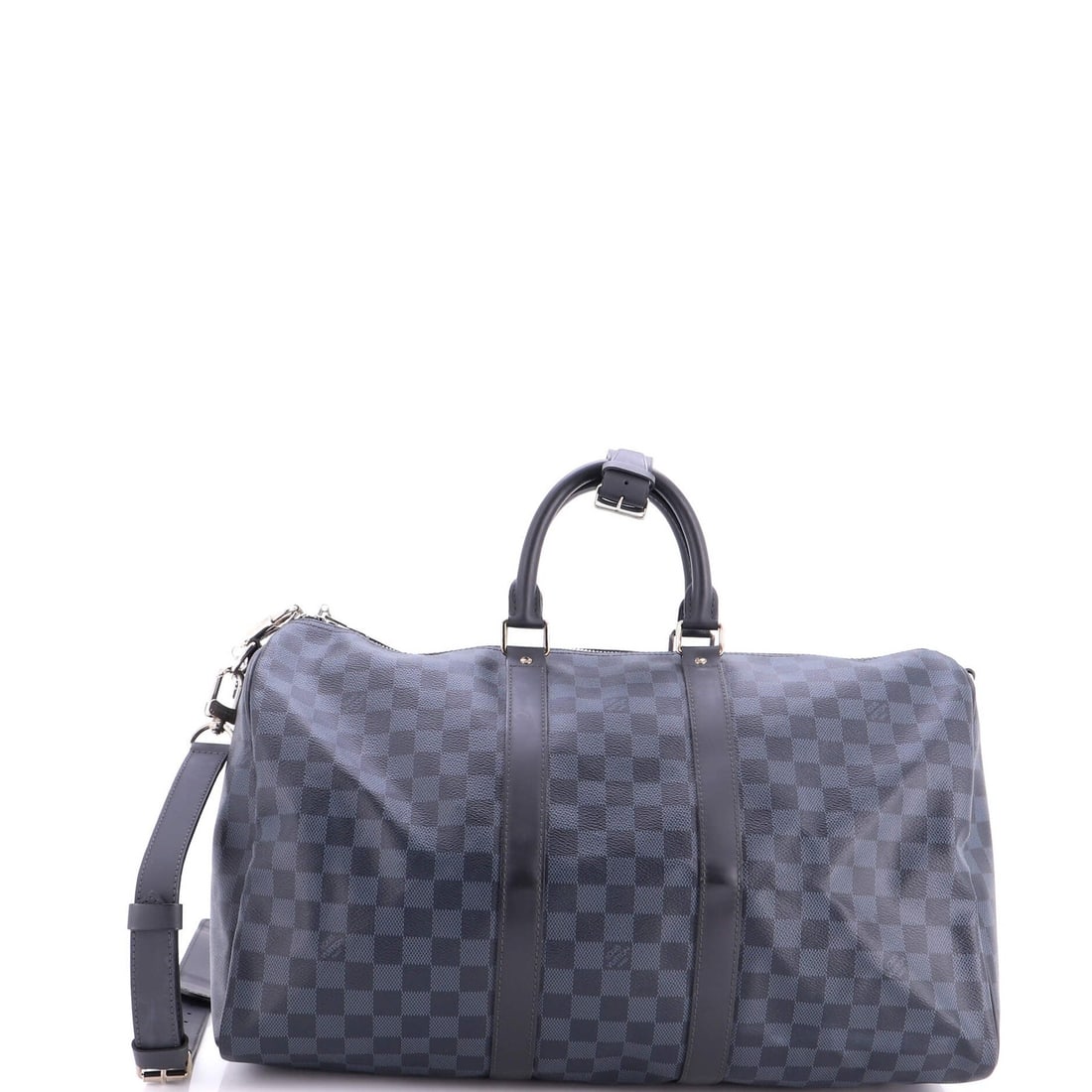 Louis Vuitton Keepall 45 Damier Cobalt Bag: Louis Vuitton Keepall 45 Damier Cobalt Bag The Louis Vuitton Keepall 45 Damier Cobalt Bag is a stylish and spacious duffle bag with a classic design. Measuring 11" tall, 17.5" wide, and 8" deep, it