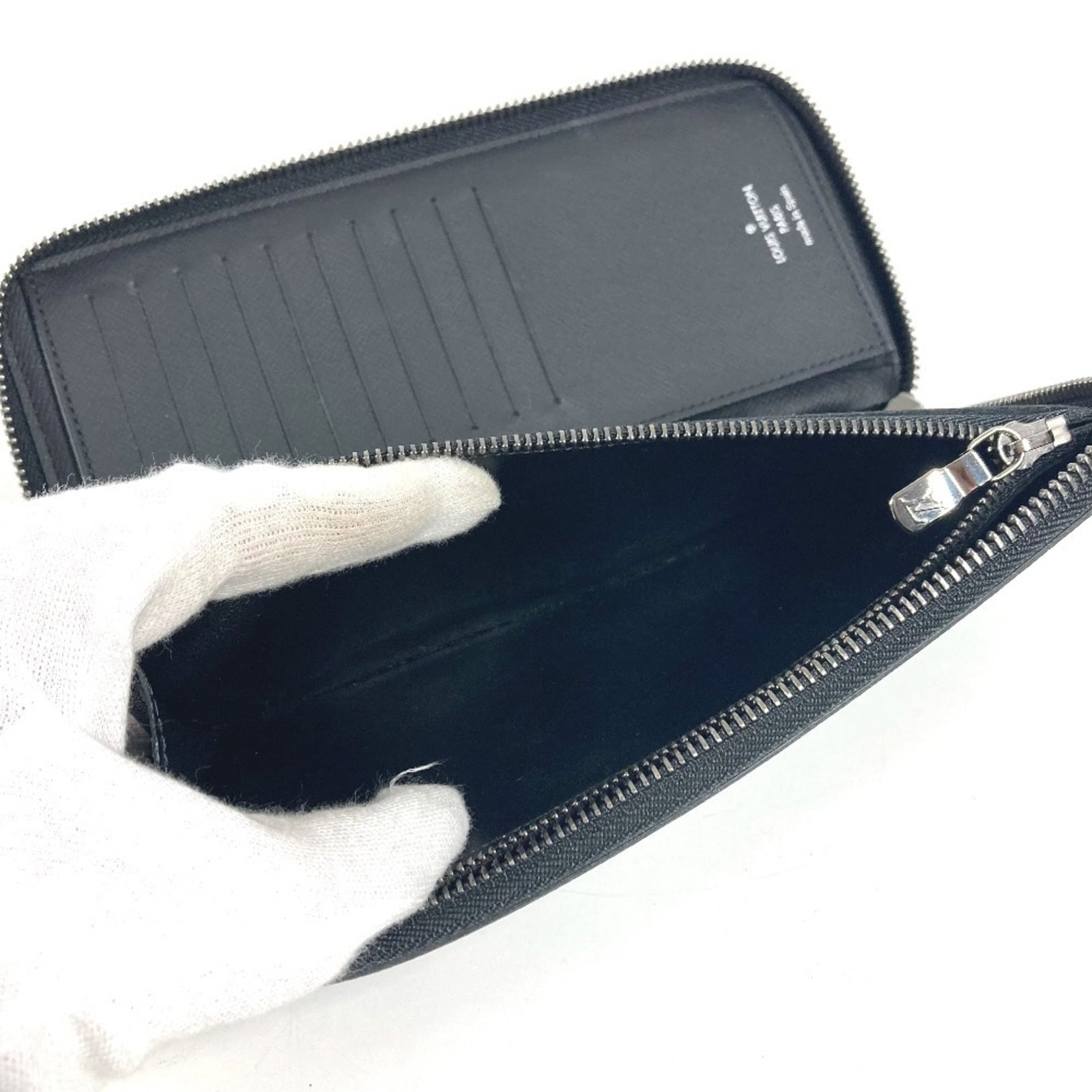 Vuitton Louis Long Wallet Monogram Eclipse Bi Fold Canvas - 13