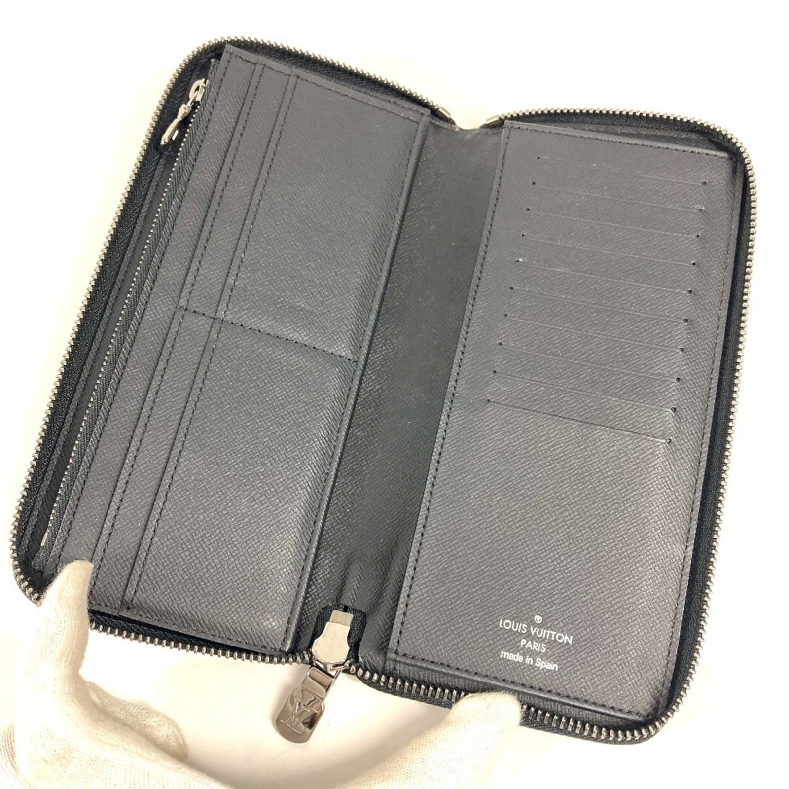 Vuitton Louis Long Wallet Monogram Eclipse Bi Fold Canvas - 8