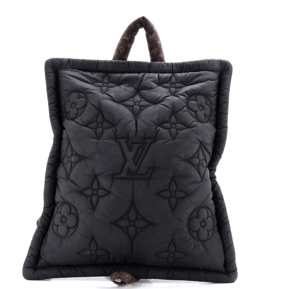 Louis Vuitton Pillow Backpack Monogram Quilted Econyl Nylon: Louis Vuitton Pillow Backpack Monogram Quilted Econyl Nylon Black Louis Vuitton Pillow Backpack Monogram Quilted Econyl Nylon features a unique design with a quilted pattern and monogram logo, made