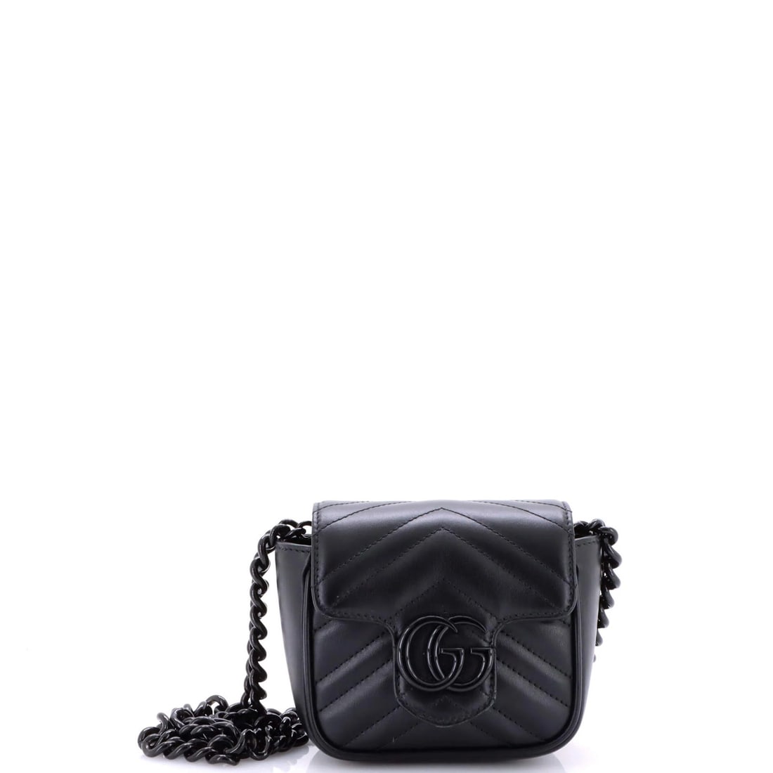 Marmont Flap Matelasse Leather Belt Mini Gucci Bag: Marmont Flap Matelasse Leather Belt Mini Gucci Bag Mini GG Marmont Flap Belt Bag in Matelasse Leather, a stylish and compact accessory from Gucci. The black exterior features a signature Marmont flap 