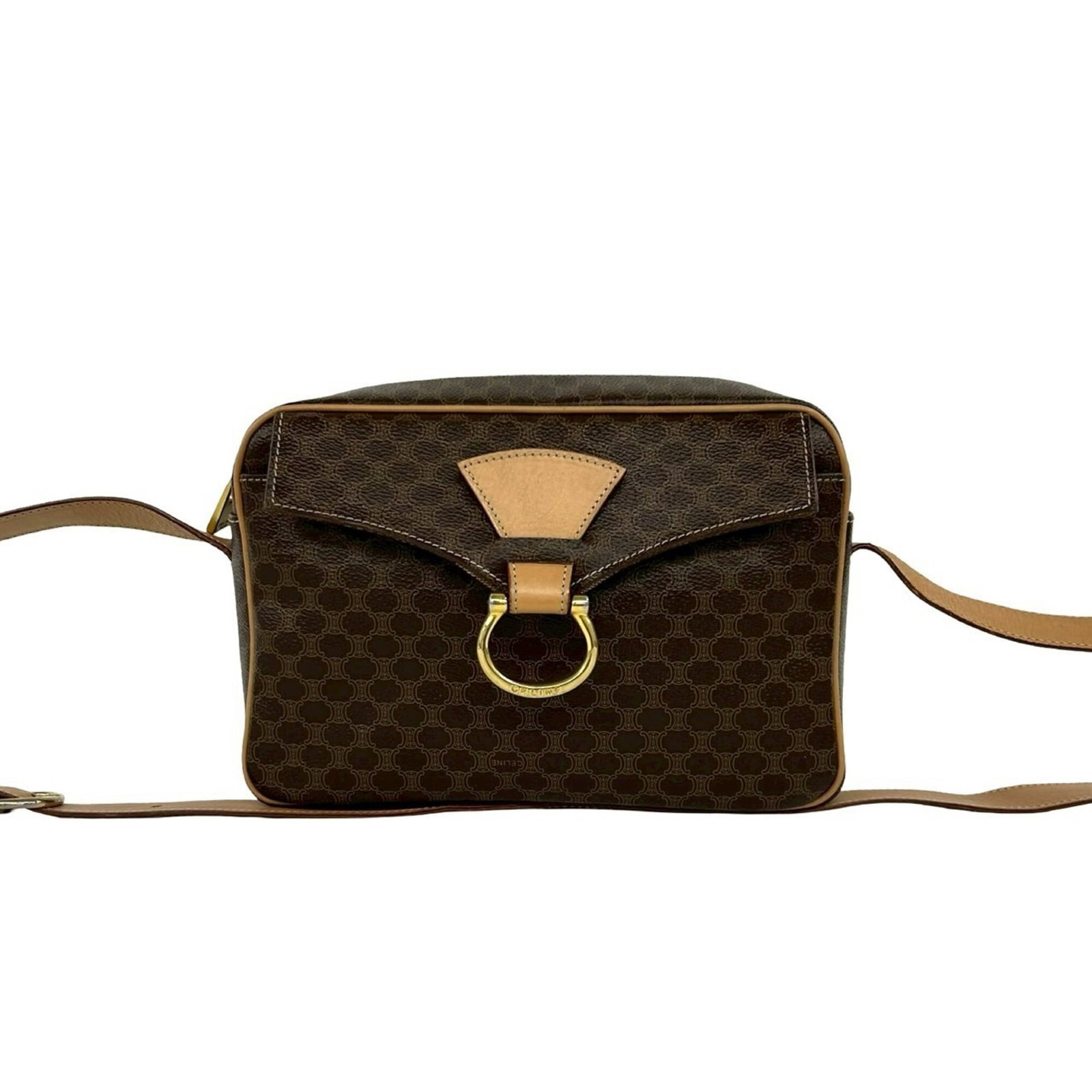 Celine Pochette Shoulder Bag Leather Pvc: Celine Pochette Shoulder Bag Leather Pvc Celine Pochette Shoulder Bag Leather Pvc - A stylish and compact shoulder bag made from high-quality leather and PVC, available in a rich brown color.