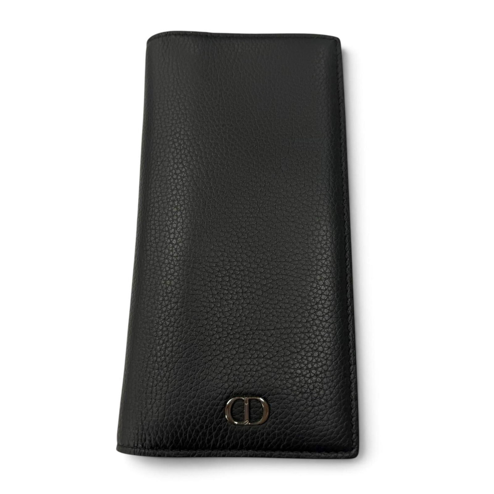 Homme Dior Leather Wallet Bi Fold: Homme Dior Leather Wallet Bi Fold This Dior Homme MPN 22-BO-1222 bi-fold leather wallet features a sleek black design and measures 18cm x 9cm. The long wallet is crafted from high-quality leather,