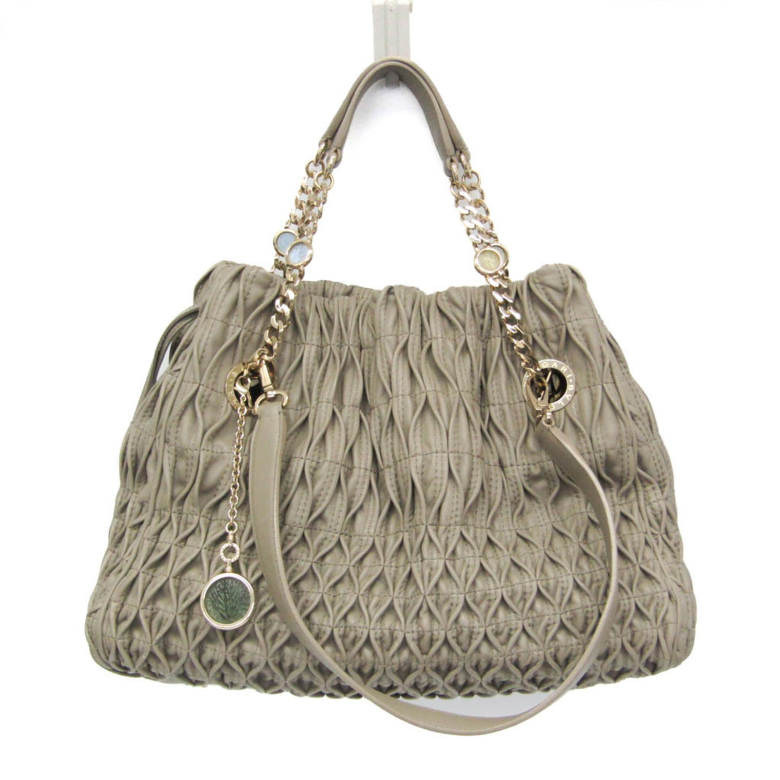 Leather Tote Bag Bvlgari Shoulder Bag: Leather Tote Bag Bvlgari Shoulder Bag The Bvlgari Monete Leather Tote Bag is a stylish and versatile shoulder bag made from high-quality leather. Its distinctive gray color and elegant design make it