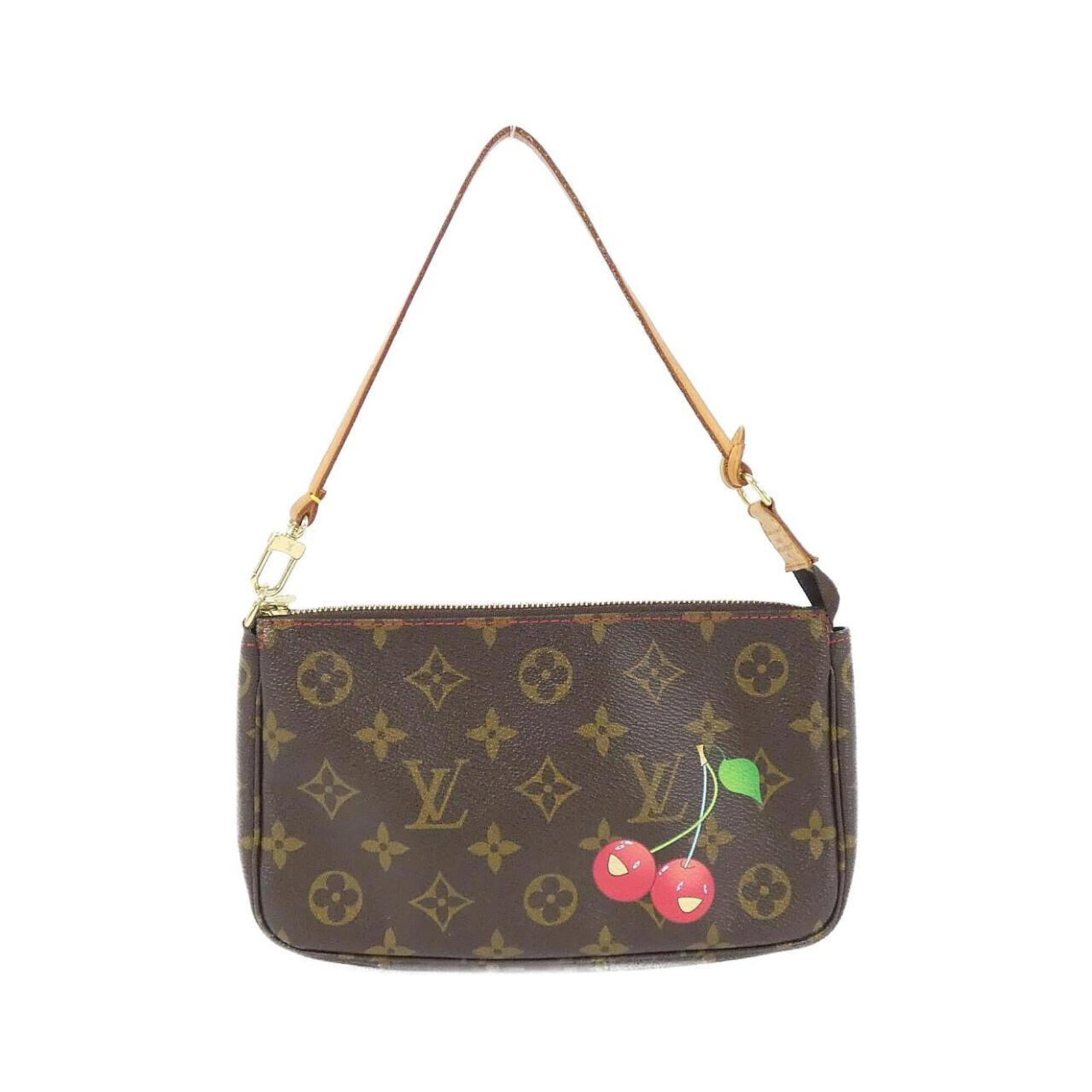 Canvas Pochette Coated Louis Vuitton: Canvas Pochette Coated Louis Vuitton Coated canvas and gold hardware add a touch of luxury to this 13cm x 21cm x 3cm Louis Vuitton Pochette, perfect for carrying small essentials. The classic design