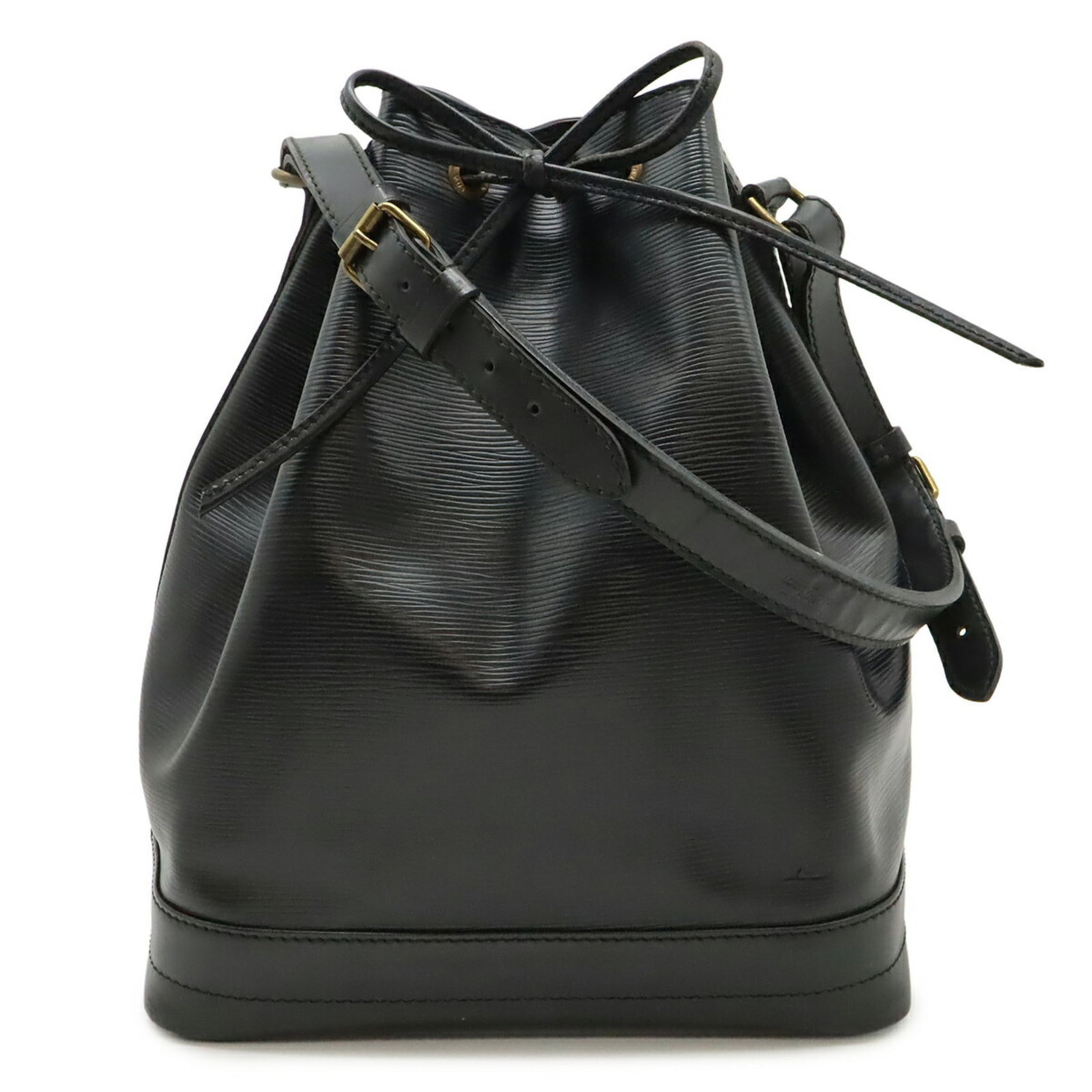 Leather Epi Bag Vuitton Louis: Leather Epi Bag Vuitton Louis Black Epi leather Louis Vuitton shoulder bag with classic design and timeless elegance. Made in France, this iconic bag features signature monogram pattern and durable co