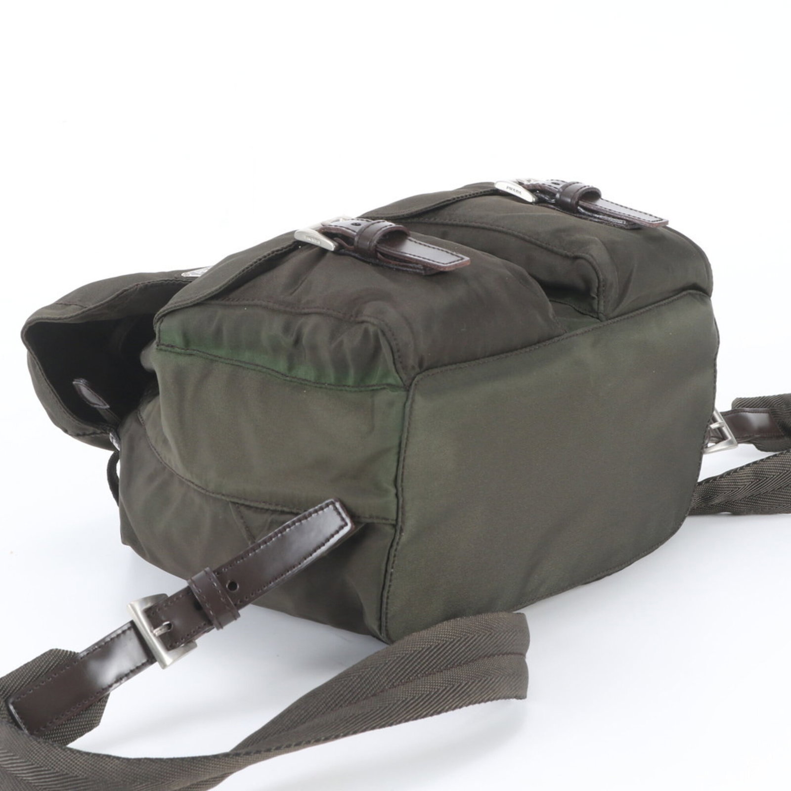 Backpack Nylon Leather Prada - 5