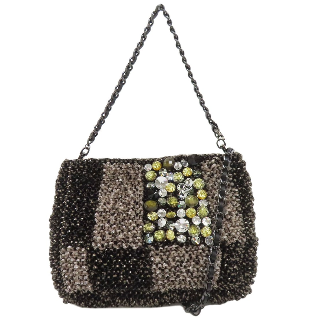 Anteprima Wire Bag With Beads, 2-Way Shoulder Bag Pvc: Anteprima Wire Bag With Beads, 2-Way Shoulder Bag Pvc Black PVC 2-Way Shoulder Bag With Beads From ANTEPRIMA. This stylish shoulder bag features a sleek black exterior with a unique 2-way design,