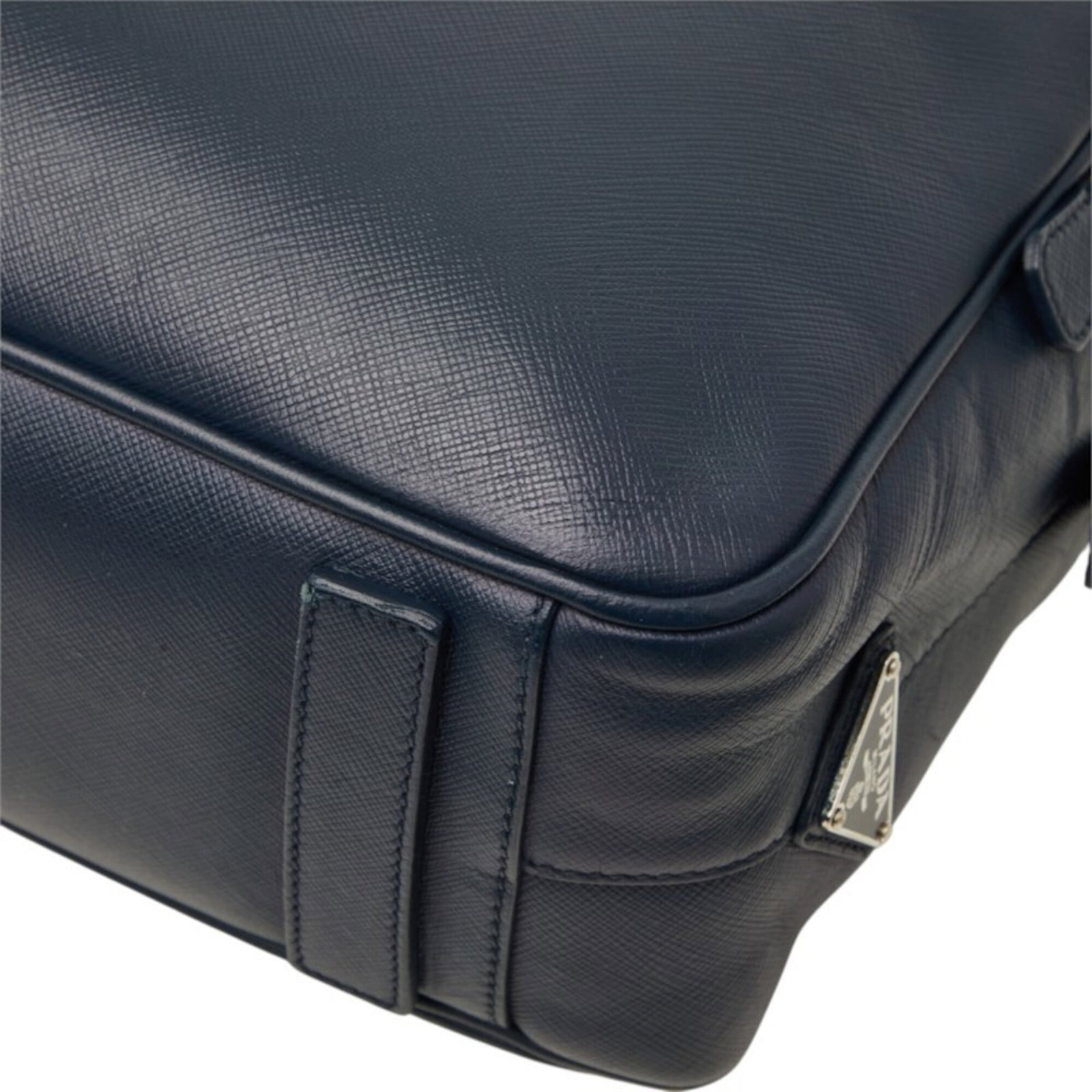 Saffiano Triangle Leather Prada Briefcase - 4