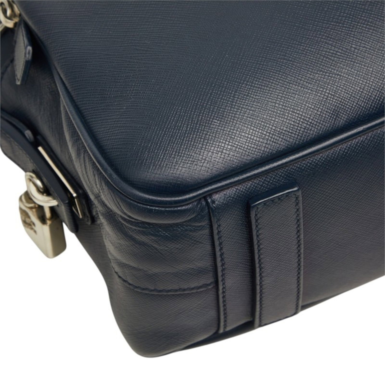 Saffiano Triangle Leather Prada Briefcase - 5