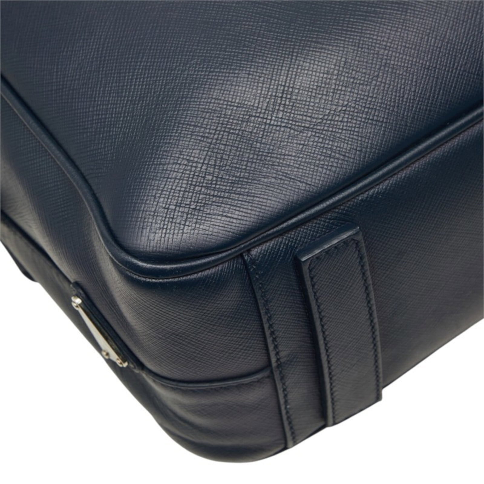 Saffiano Triangle Leather Prada Briefcase - 7