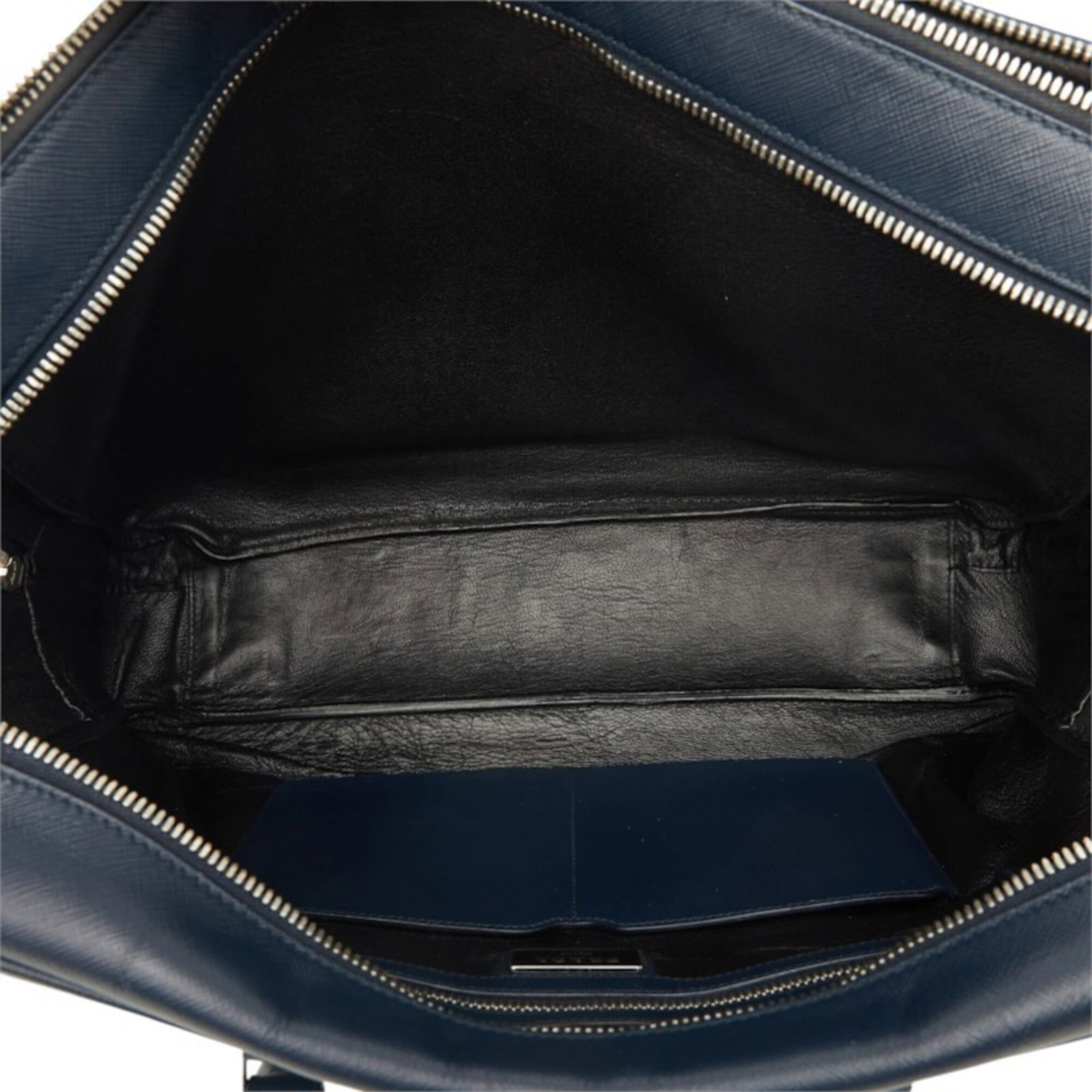 Saffiano Triangle Leather Prada Briefcase - 8