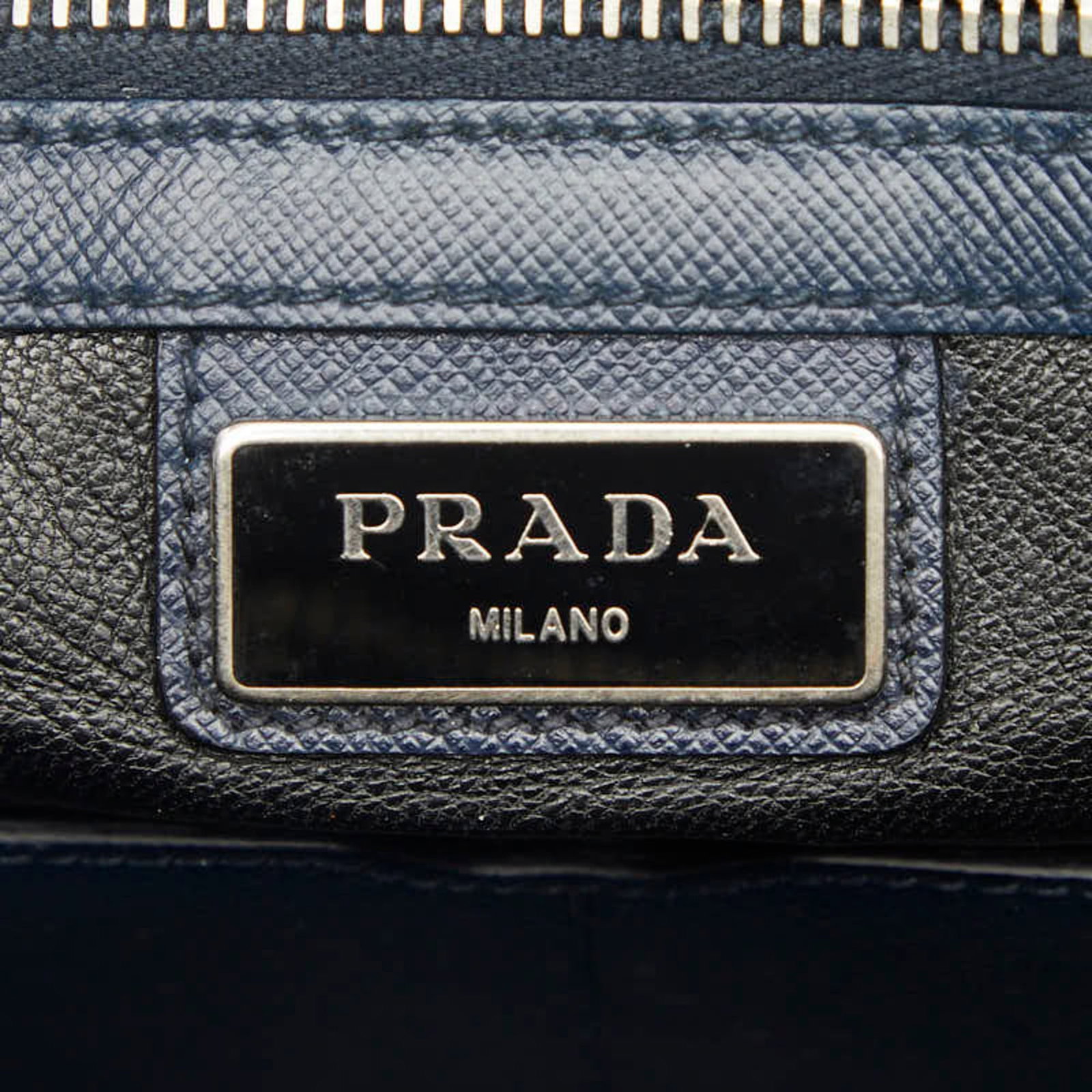 Saffiano Triangle Leather Prada Briefcase - 9