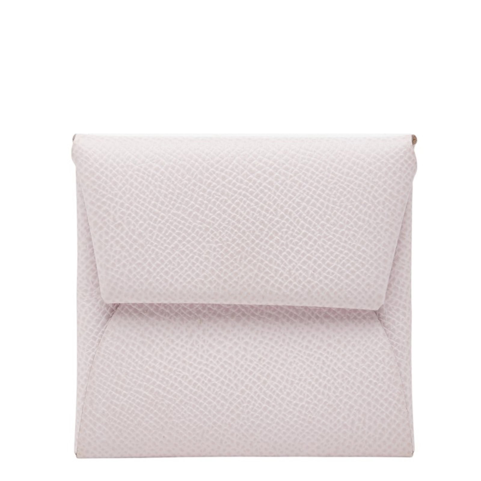 Hermes Coin Purse/ Coin Case Epsom Leather: Hermes Coin Purse/ Coin Case Epsom Leather Epsom leather coin purse in light pink, a delicate and feminine accessory. Measuring 8cm x 8cm x 5.00mm, this compact case is perfect for storing coins or sm